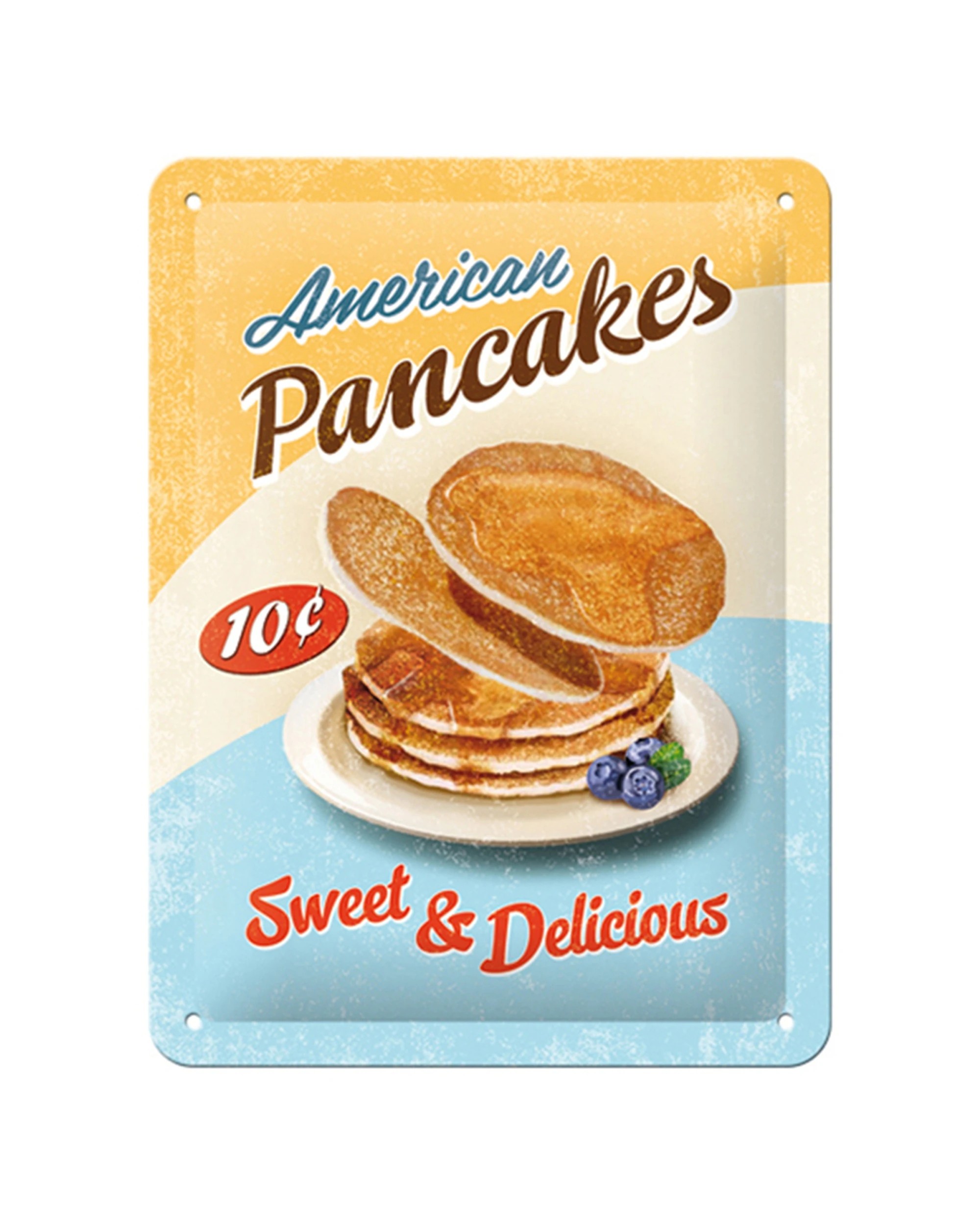 1 Nostalgic-Art 15x20cm Small Metal Sign - Pan Cakes - Multi, 1 of 1