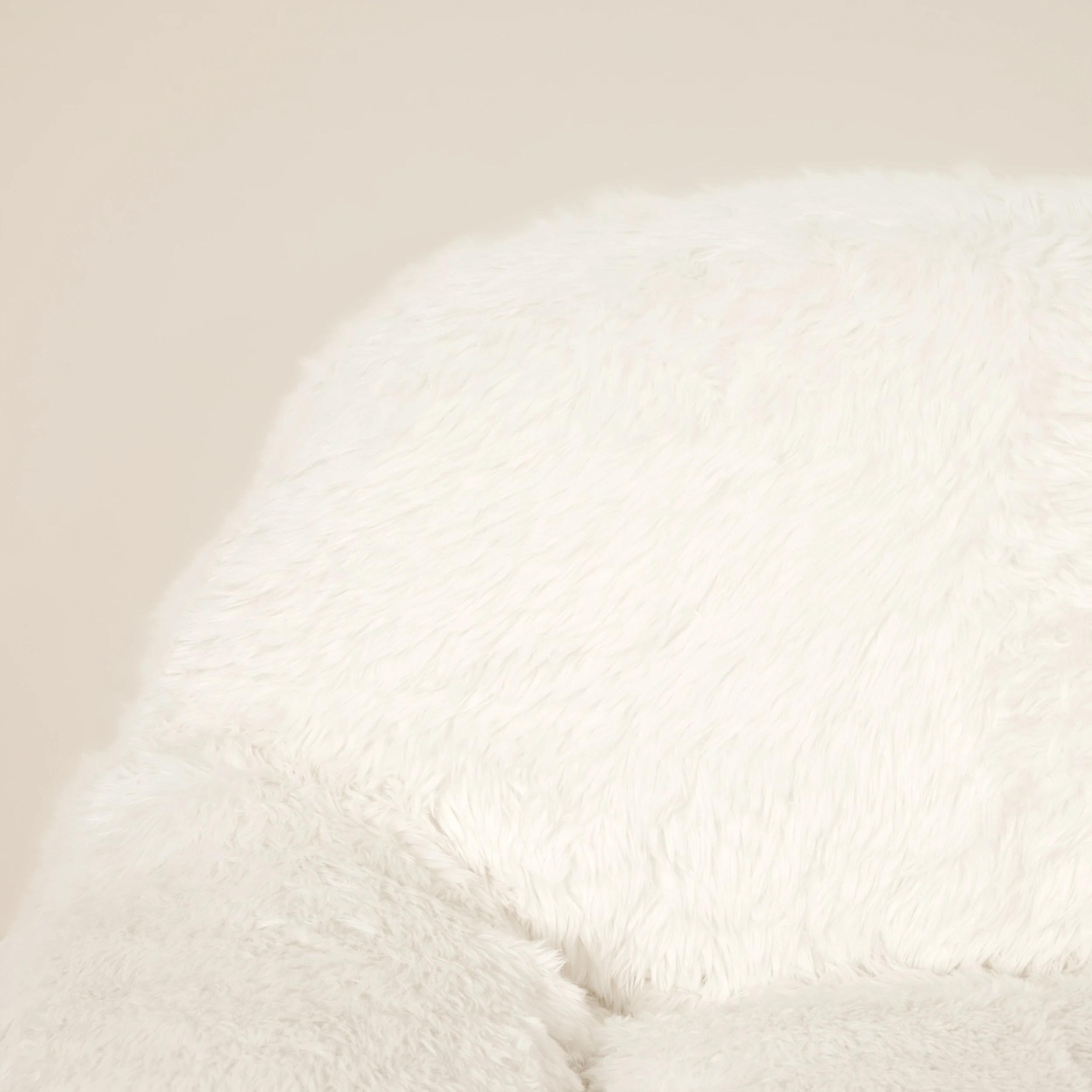 6 Faux Fur Cream Expanding Chair, 6 of 6