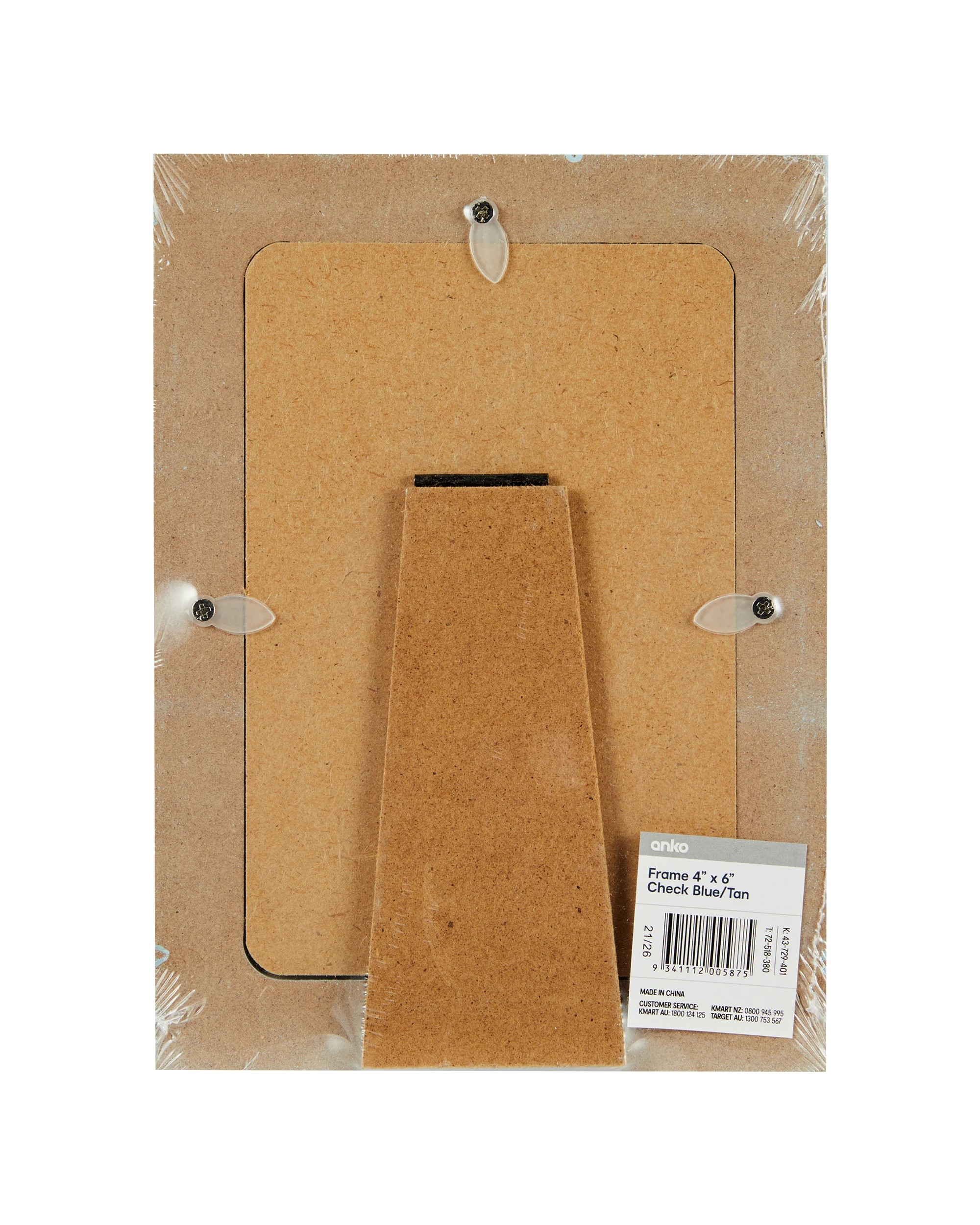 5 Check Photo Frame 4in. x 6in. - Blue and Tan, 5 of 5