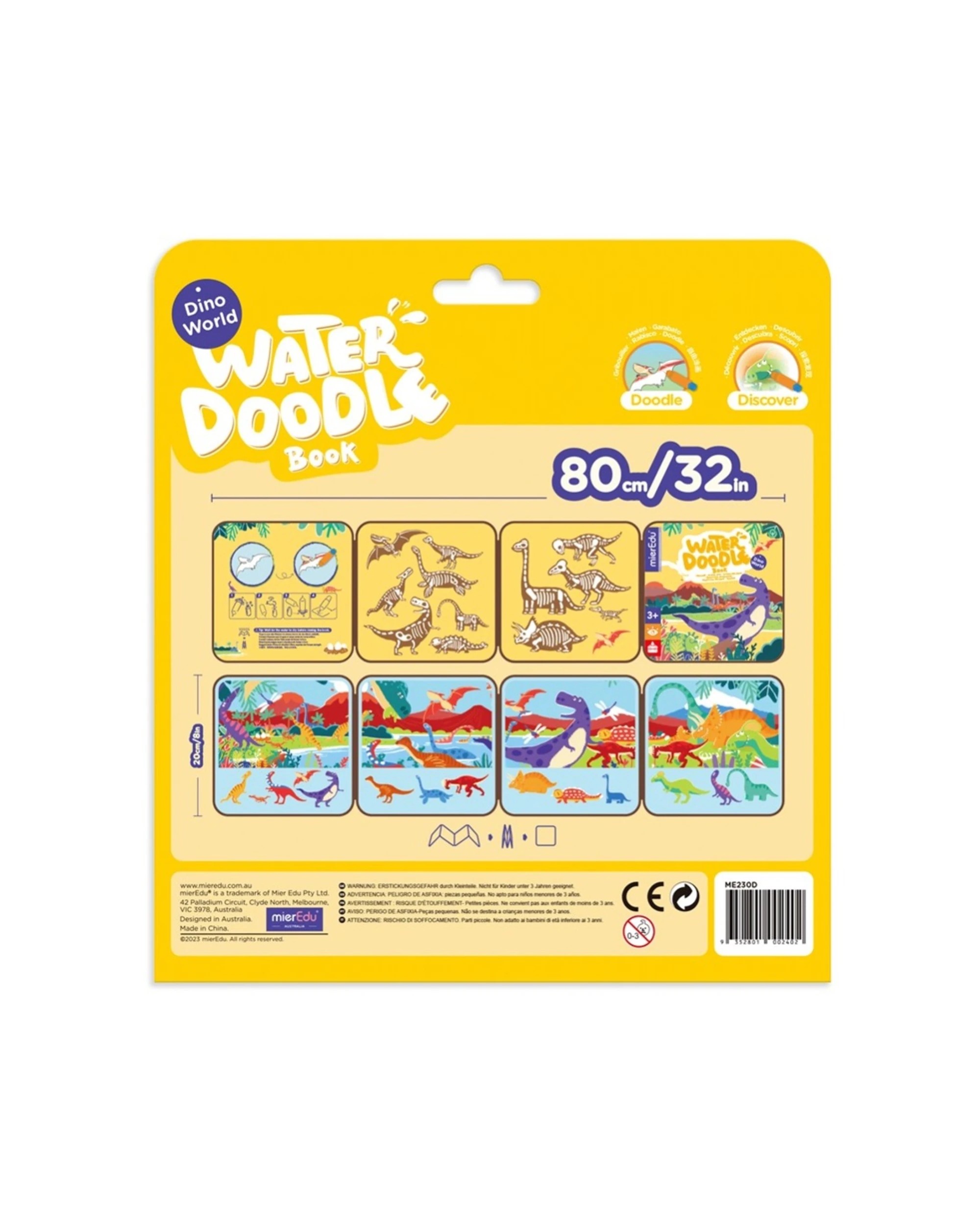 2 Mieredu Water Doodle Book Dino World Reusable Kids Colouring Learning, 2 of 3