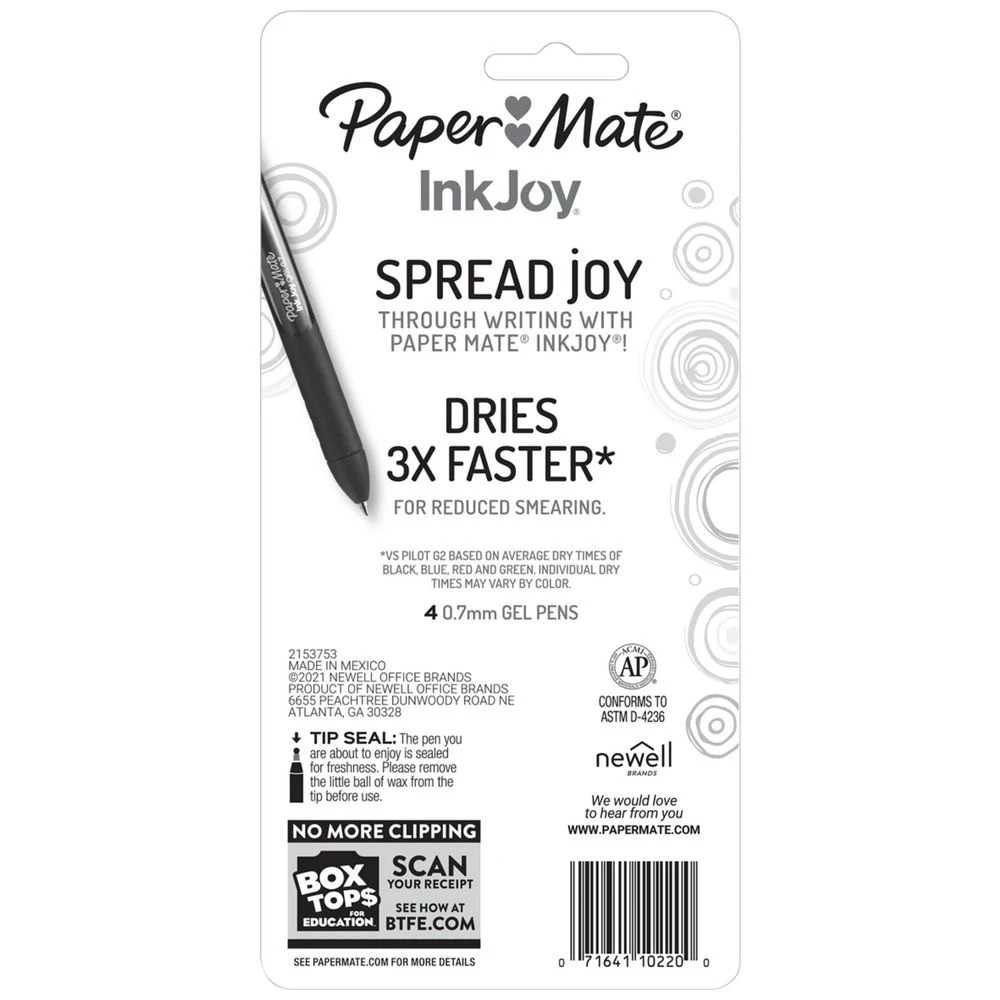 2 Paper Mate InkJoy Gel Pens 0.7mm Fashion Assorted 4 Pack, 2 of 9