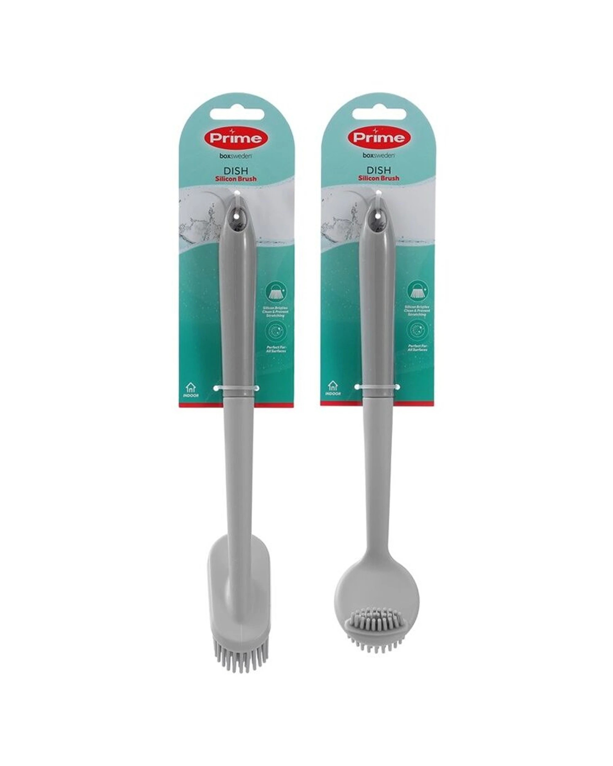 3 Boxsweden 6PK Prime Essentials Dish Brush Silicone Bristles Cleaning - Multi, 3 of 7