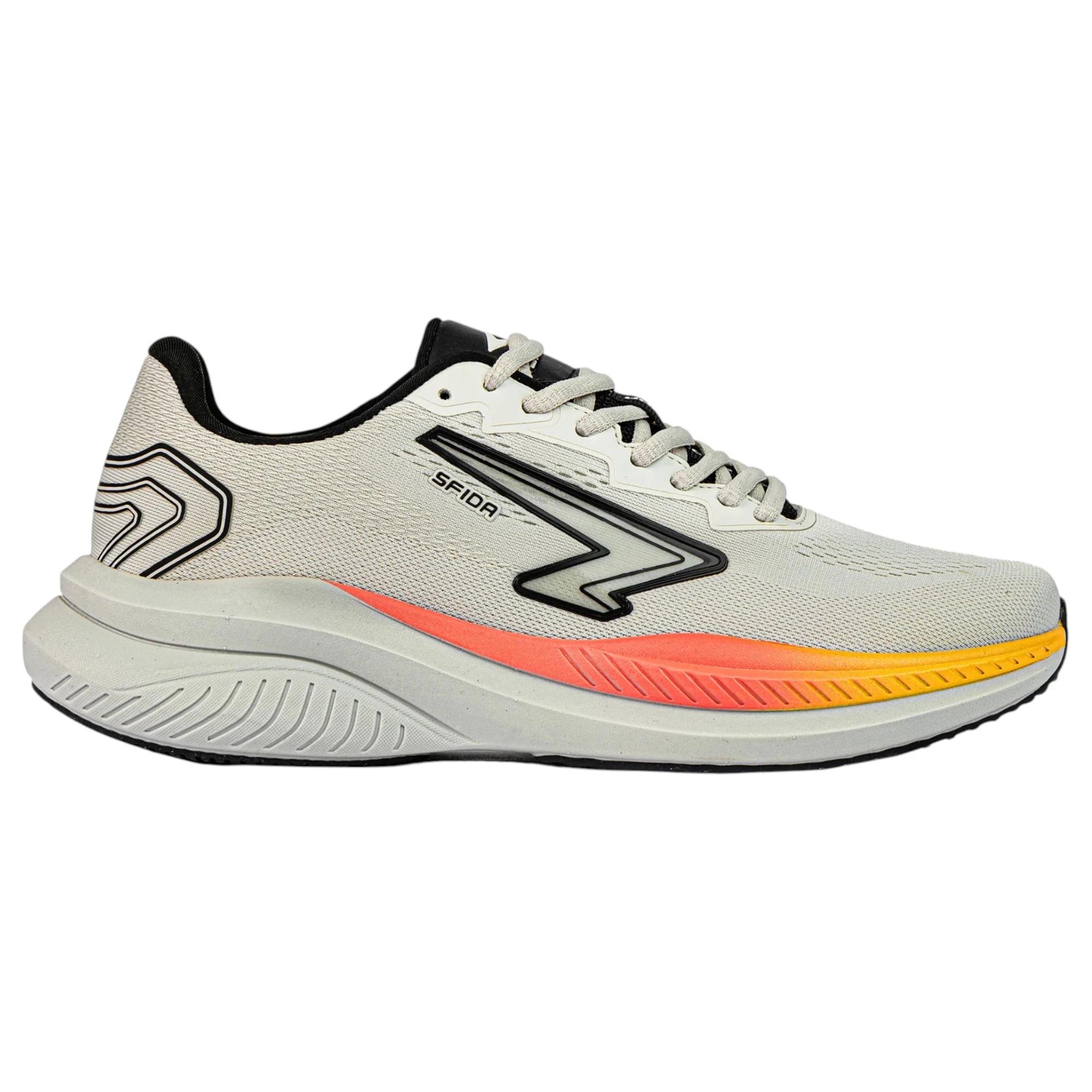 5 Sfida Mens Brazen Runner Athletic Shoes STONE/ORANGE, 5 of 8
