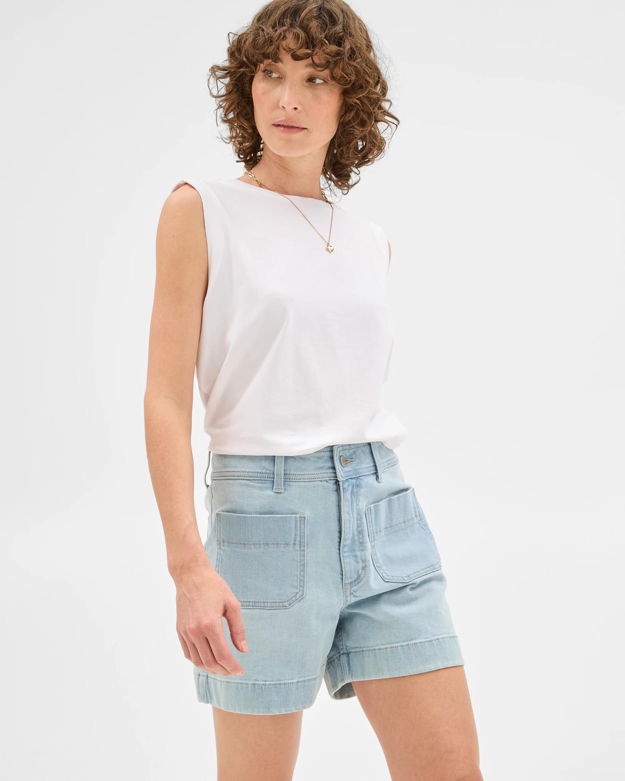 3 Target Denim Shorts - Mila OLD SCHOOL BLUE, 3 of 7