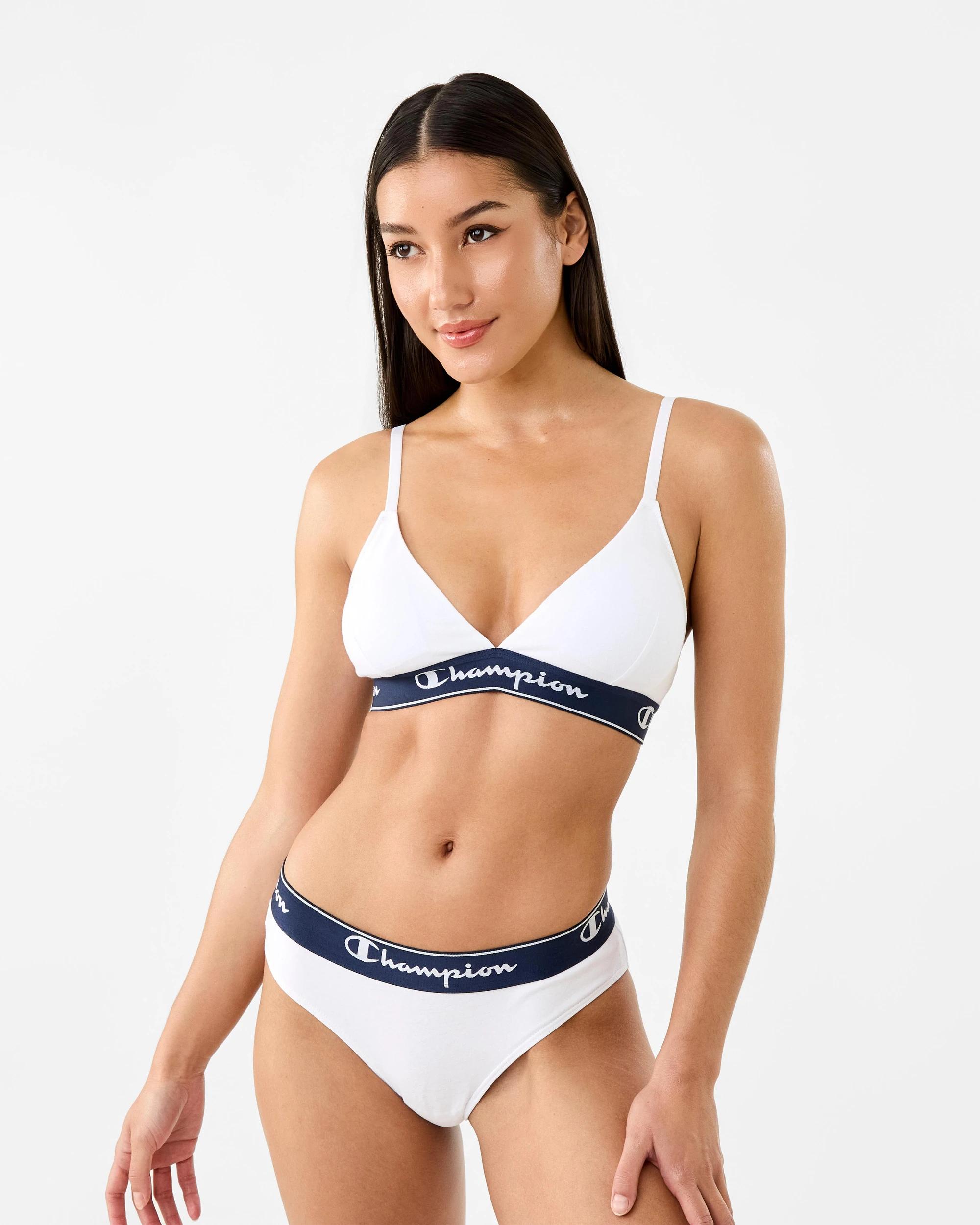 8 2 Pack Champion Womens Briefs White Navy, 8 of 9
