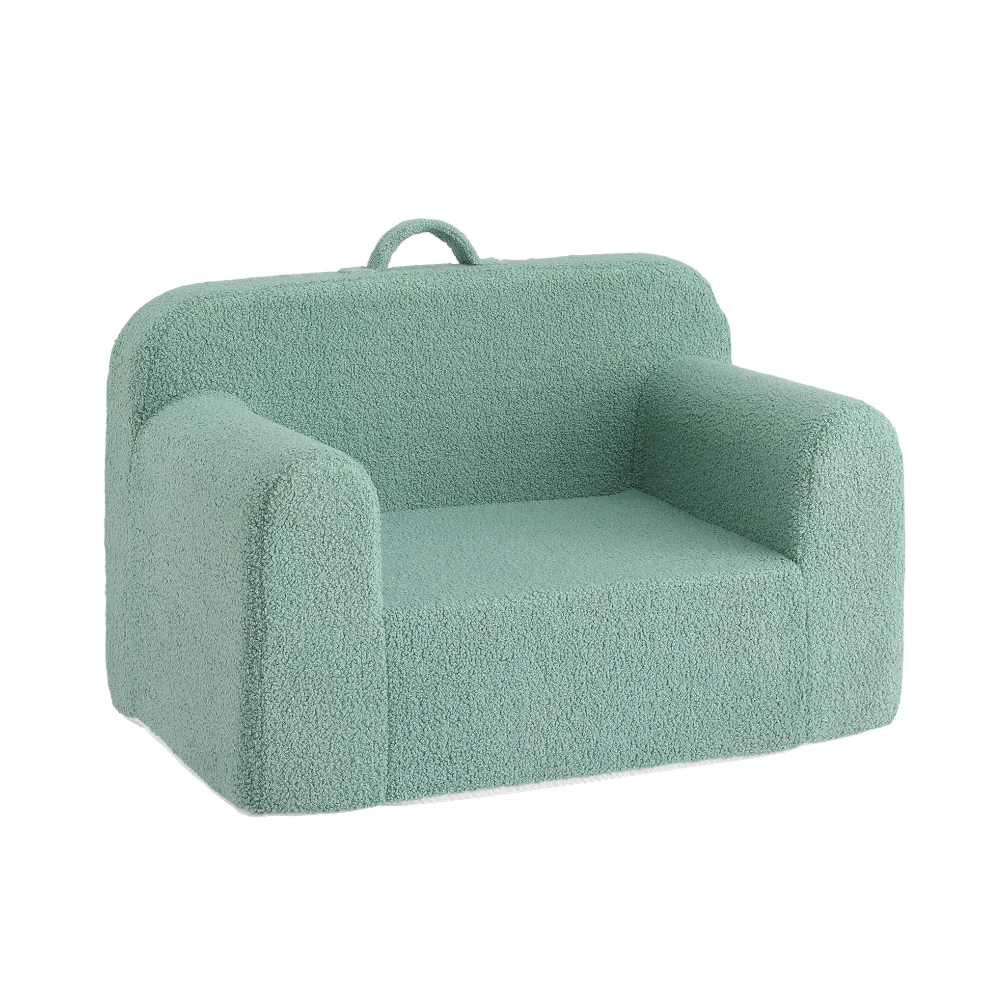 1 Artiss Kids Sofa Toddler Foam Couch with Carry Handle Mint - Green, 1 of 9