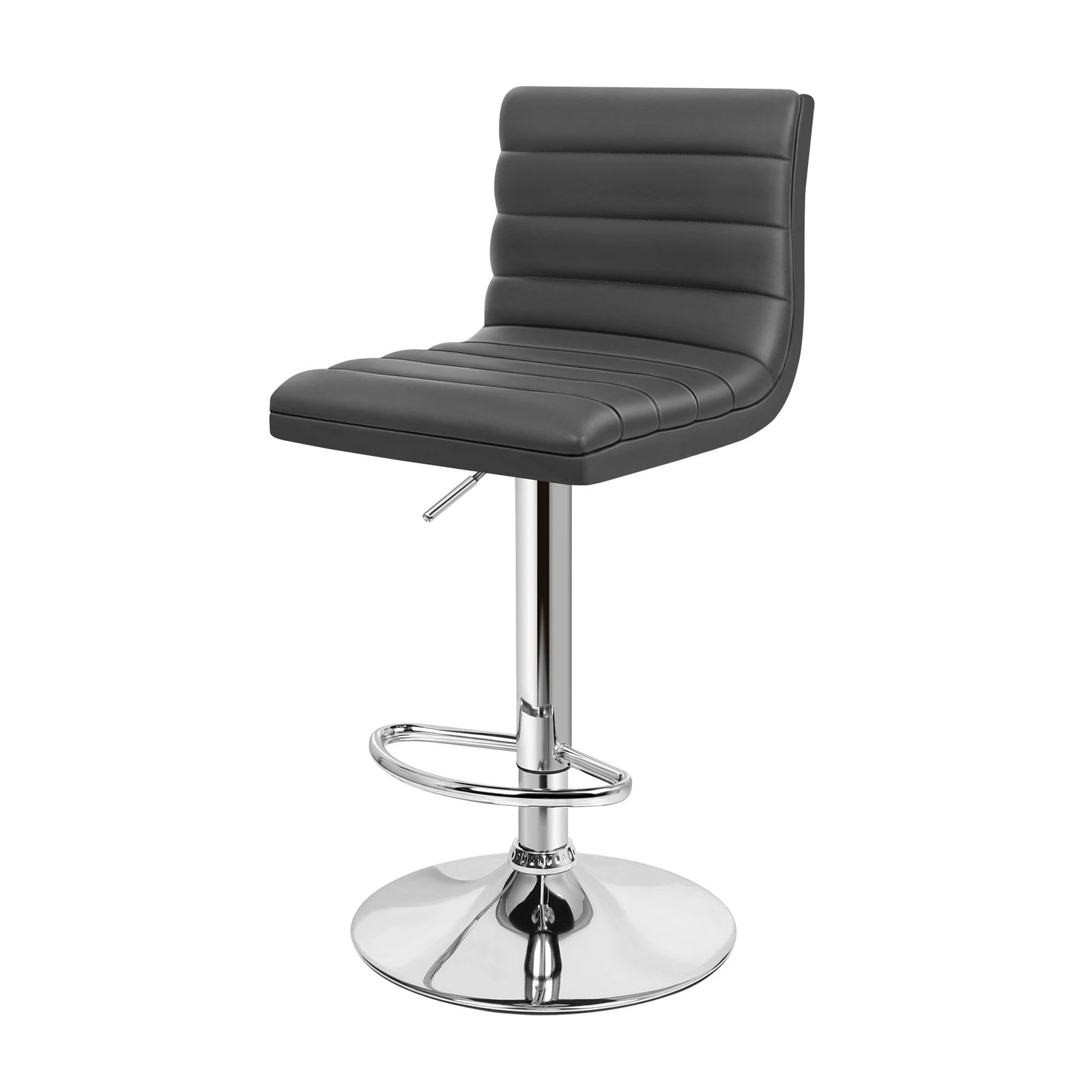 4 Alfordson 4x Bar Stools Ruel Kitchen Swivel Chair Leather Gas Lift - Grey, 4 of 7