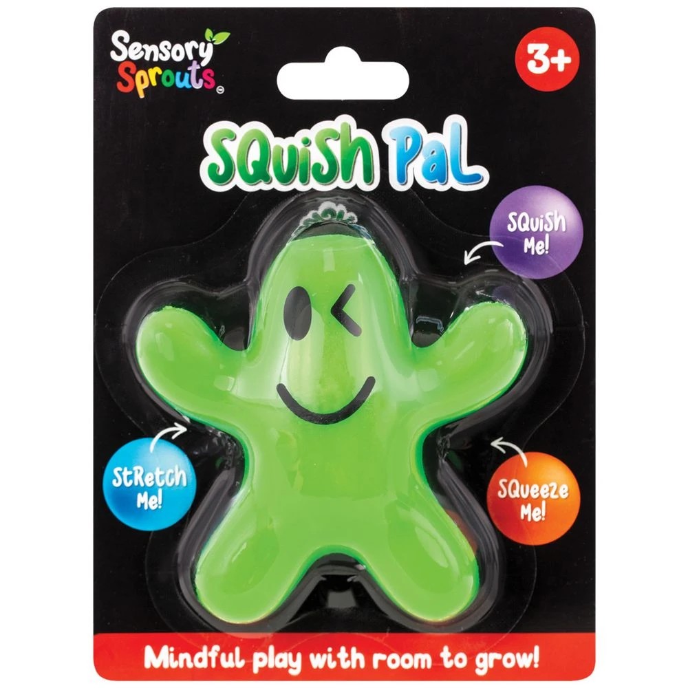 1 Sensory Squish Pal Floral Green, 1 of 6