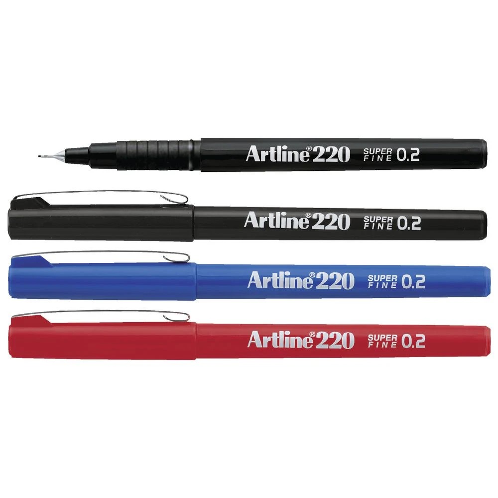 2 Artline 220 0.2mm Fineliner Assorted 4 Pack, 2 of 2
