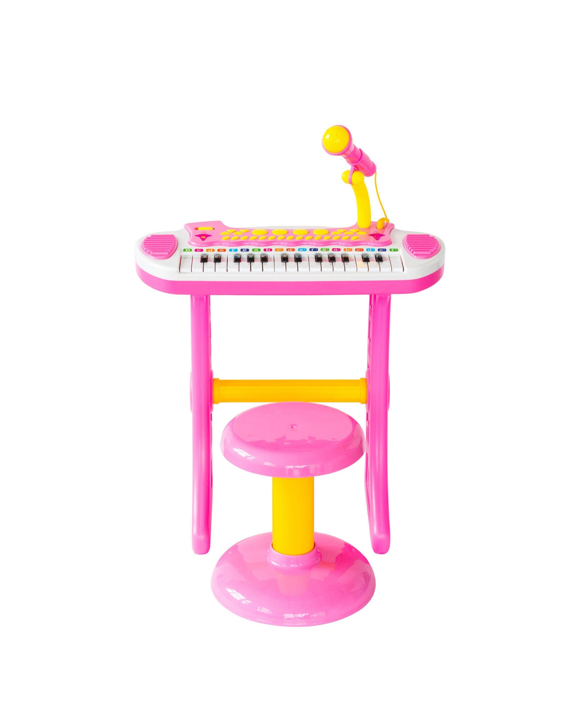 2 Lennox Children's Electronic Keyboard with Stand (Pink) Musical Instrument Toy, 2 of 7