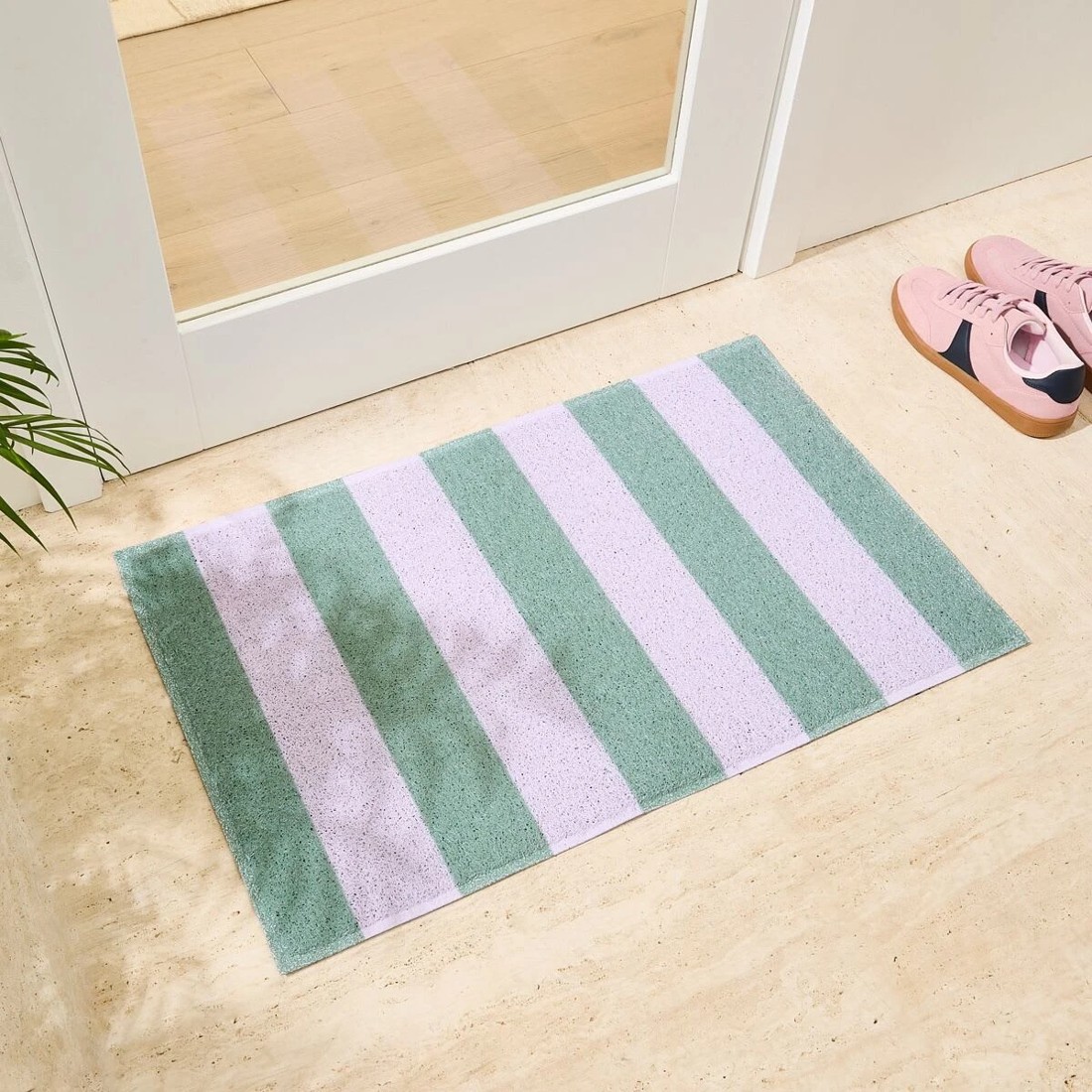 1 Dirt Grip Door Mat - Green and Lilac - 80cm x 50cm, 1 of 5