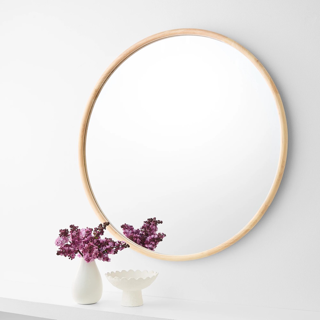 1 Wooden Framed Mirror - 80cm, 1 of 8