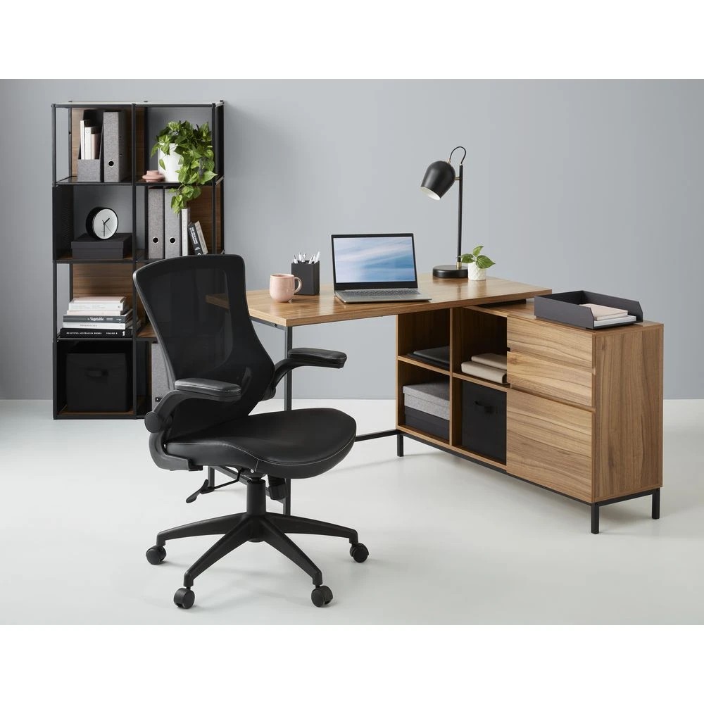 2 Stockholm 1200 x 1200mm Workstation Walnut Black Desks, Tables and Workstations, 2 of 10
