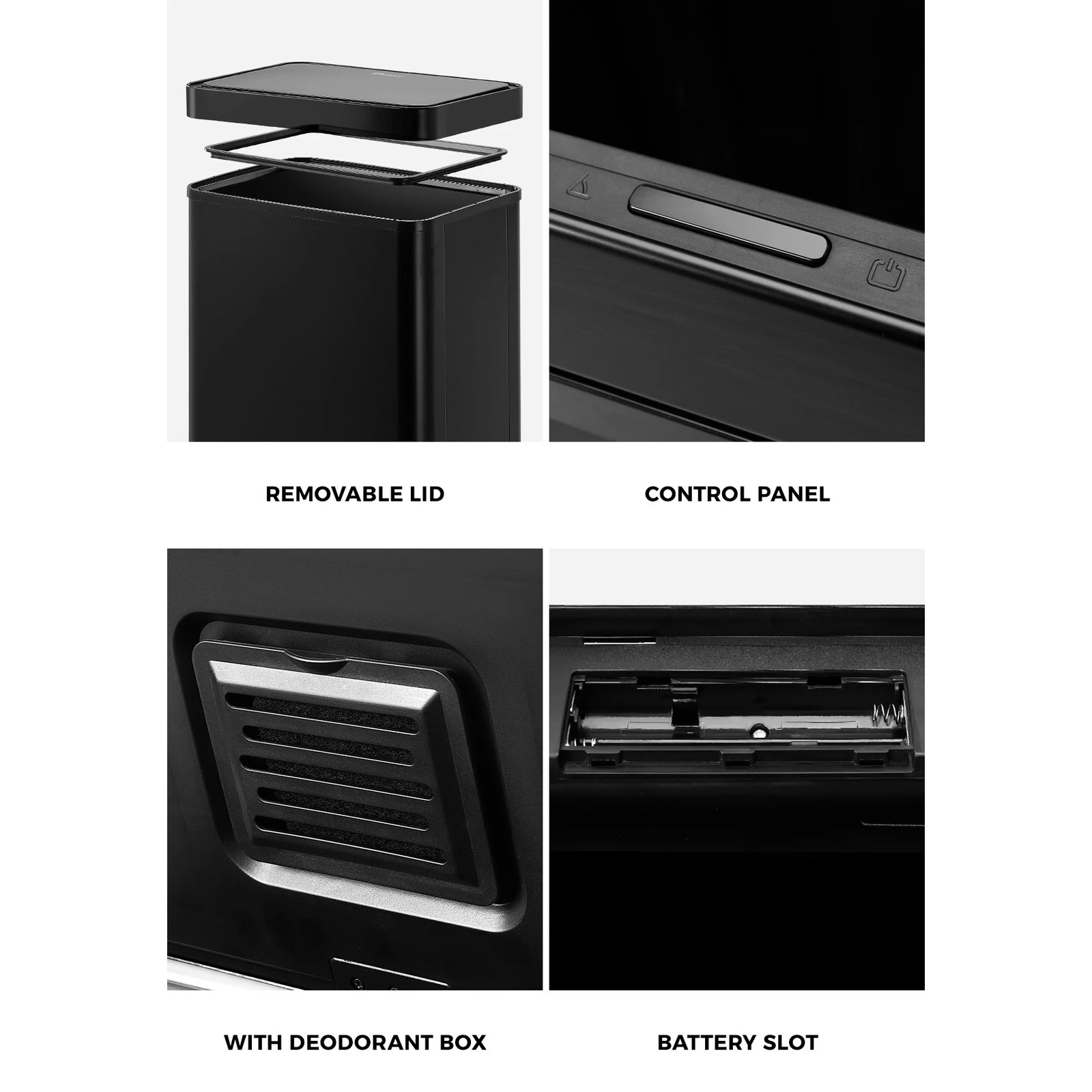 5 Oikiture 75L Motion Sensor Bin Automatic Rubbish Trash Can - Black, 5 of 10