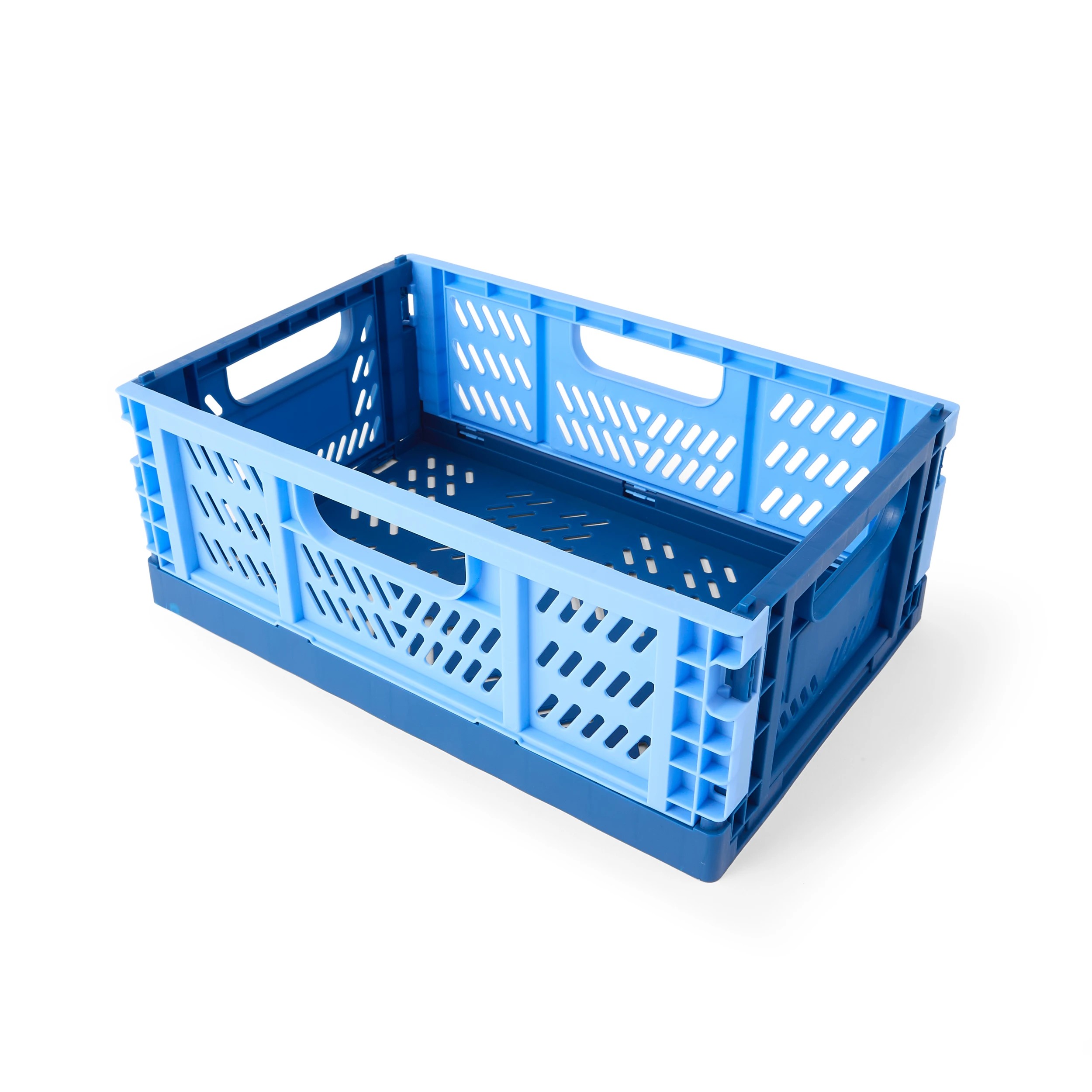 2 5L Collapsible Crate - Small, Blue, 2 of 8