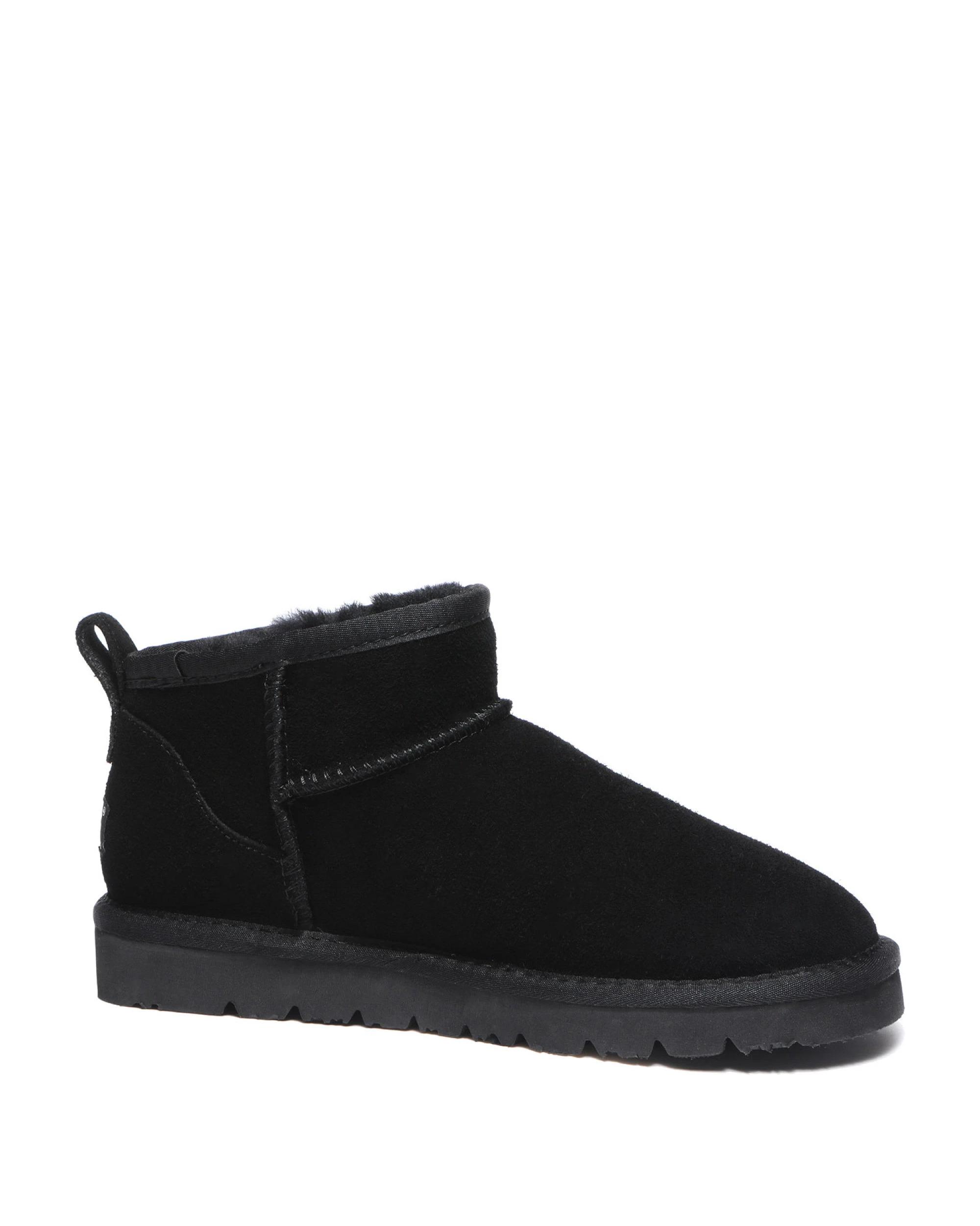 2 Australian Shepherd UGG Unisex Julia Cow Suede Boots BLACK, 2 of 5