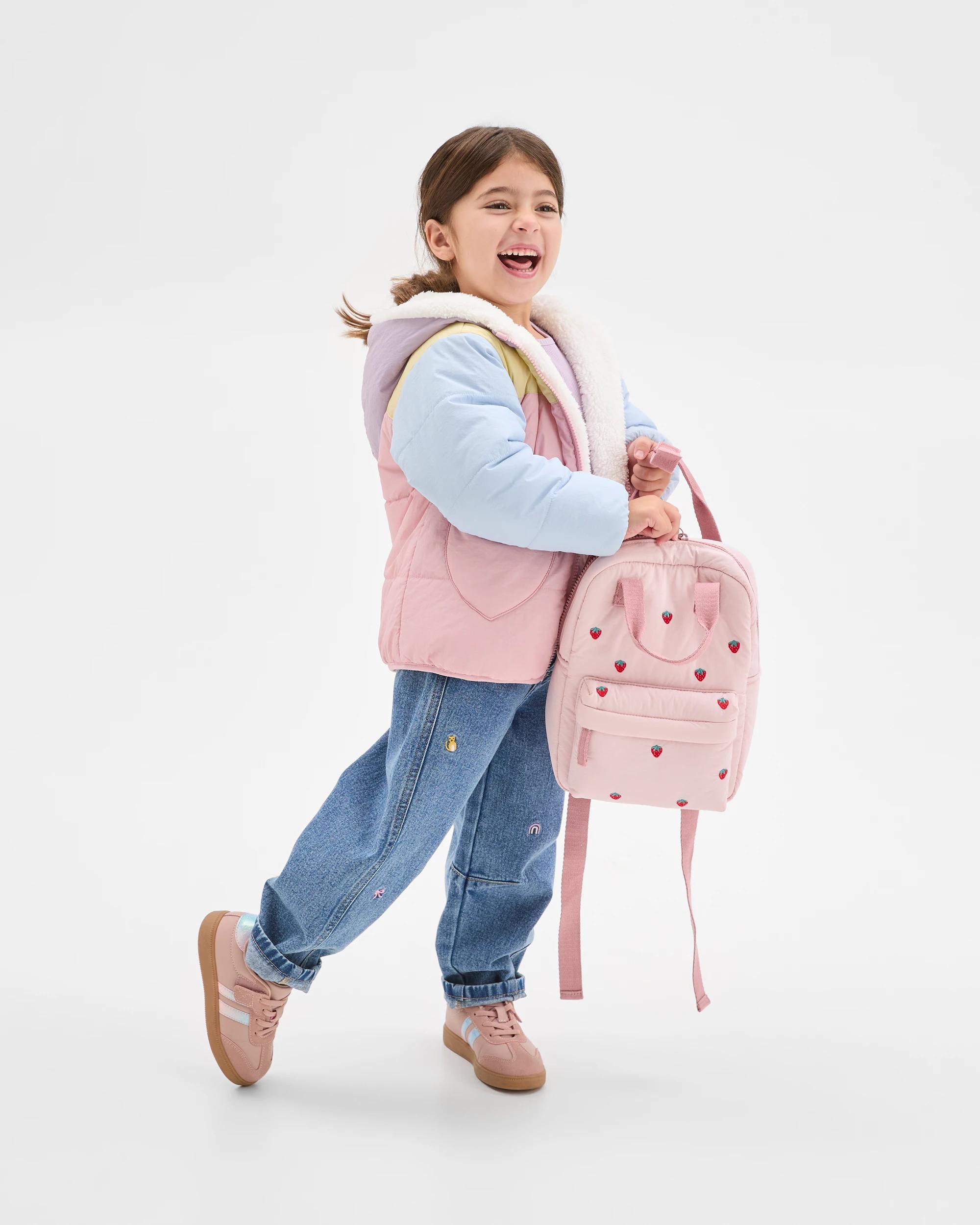 1 Target Kids Reversible Hooded Heart Pocket Puffer Jacket MULTI, 1 of 7