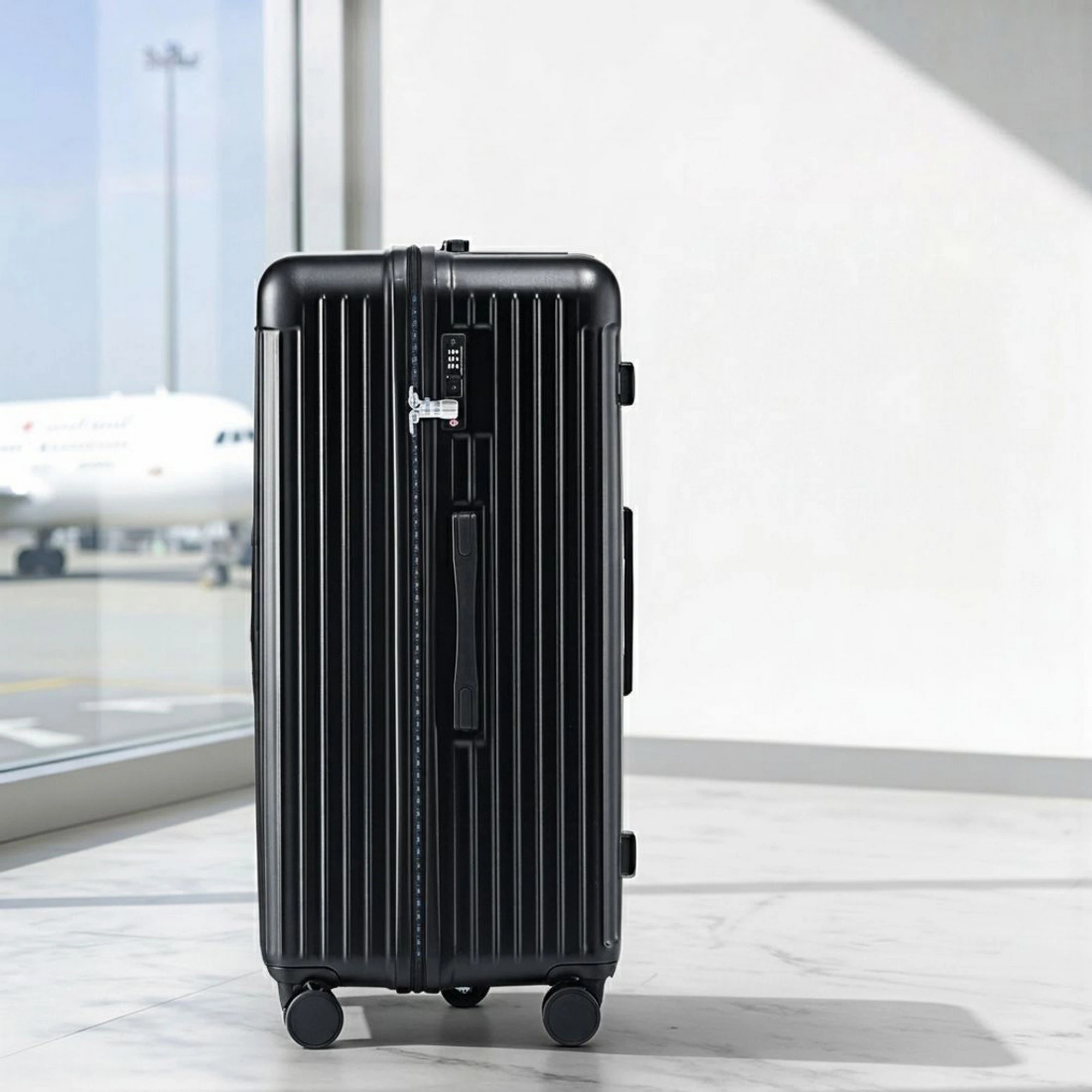 4 Wanderlite 32" Trunk Luggage Suitcase Travel 5 Wheels Type-C Port TSA - Black, 4 of 9