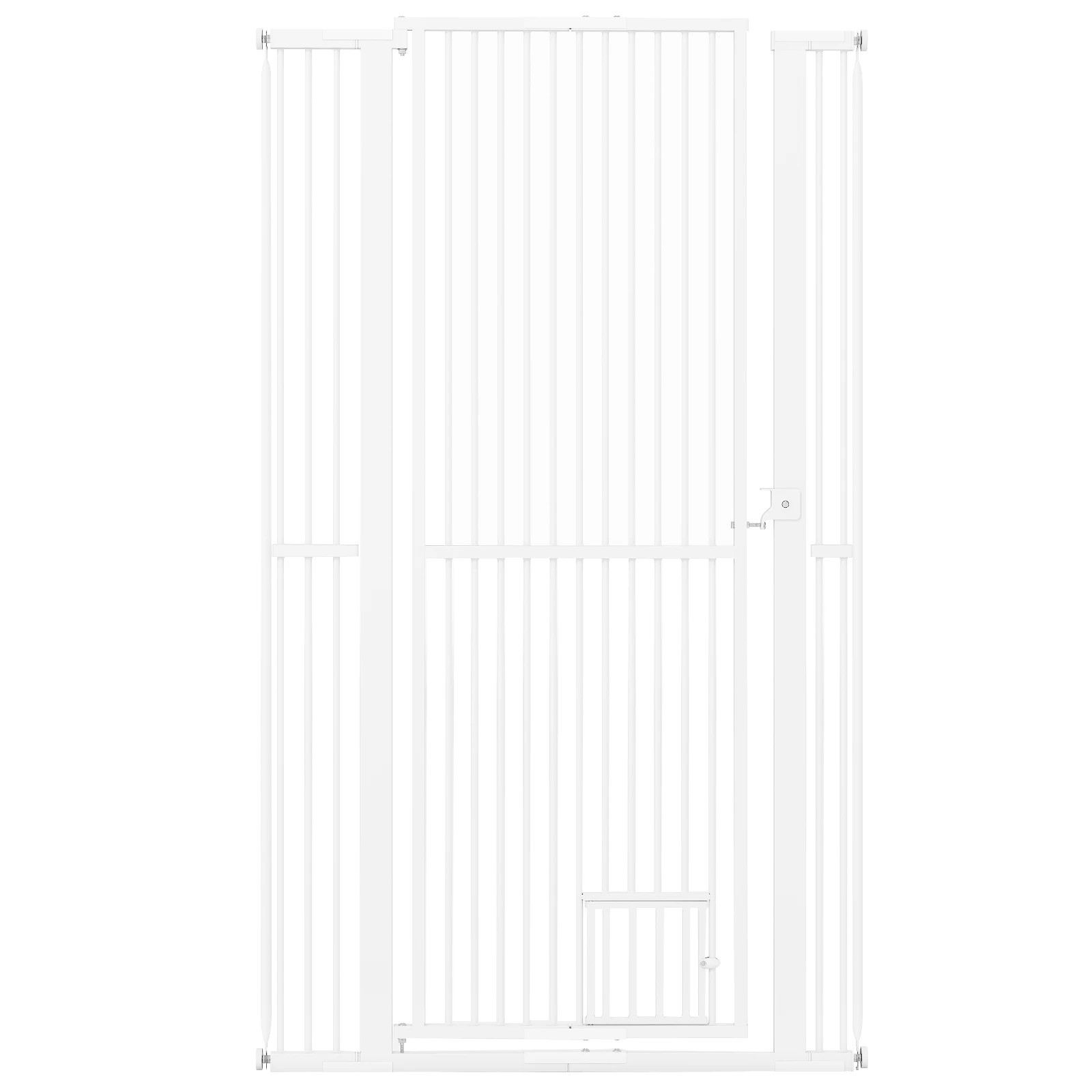 1 Costway 171cm Extra Tall Pet Gate Galvanized Metal Dog Fence, 1 of 4