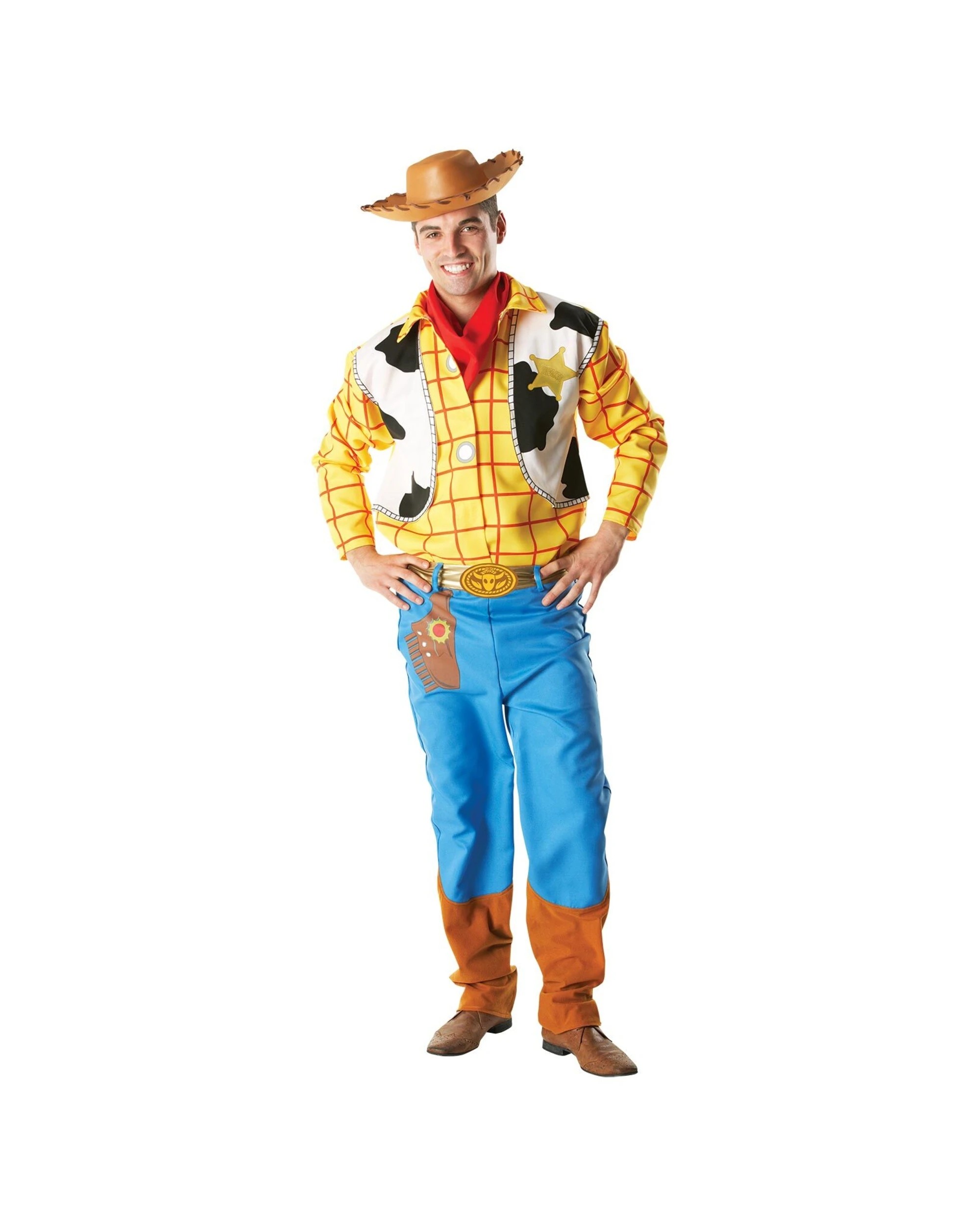 1 Disney Pixar Woody Deluxe Adult Dress Up Costume Size Standard - Multi, 1 of 4
