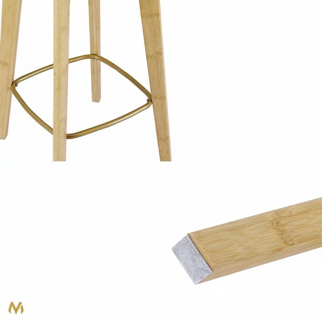 6 Artiss 2x Bar Stools Bamboo Rattan Stool Counter Chair Kitchen Barstools - Natural, 6 of 7