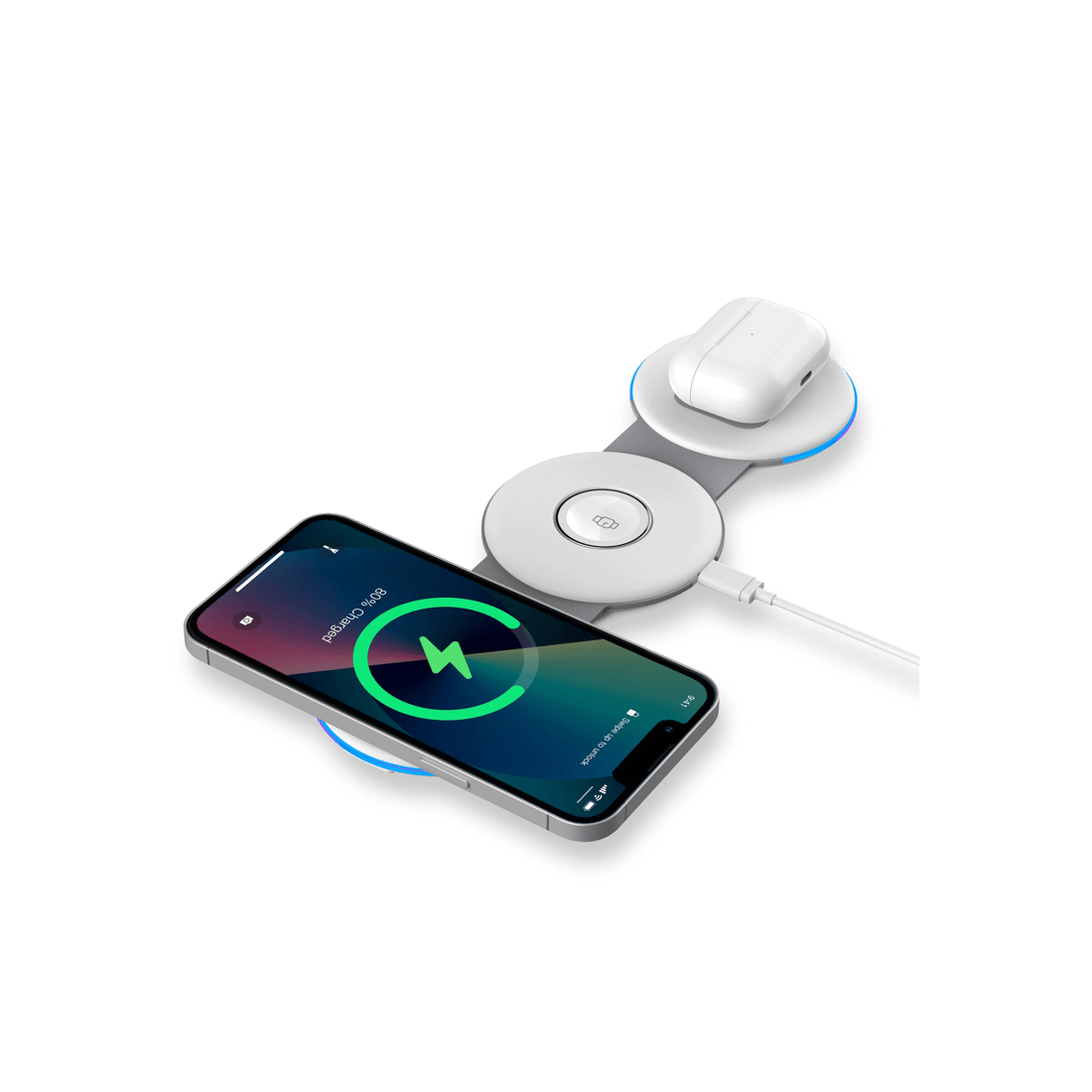 6 TODO 3 in 1 Wireless Phone Charger 15W Fast Charge Earphone Watch Magnetic Charge, 6 of 8