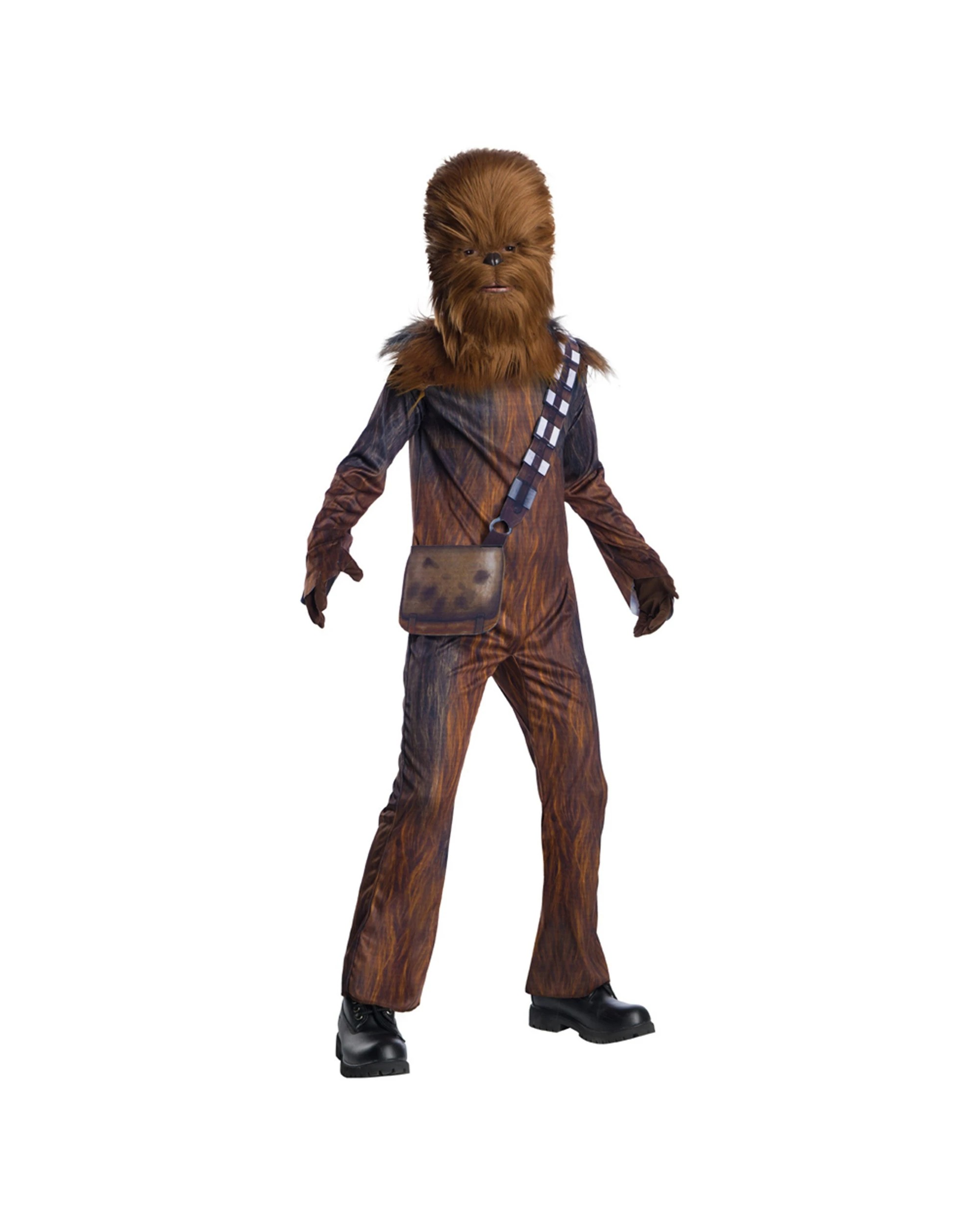1 Star Wars Chewbacca Kids Deluxe Costume With Mask Size M - Brown, 1 of 3