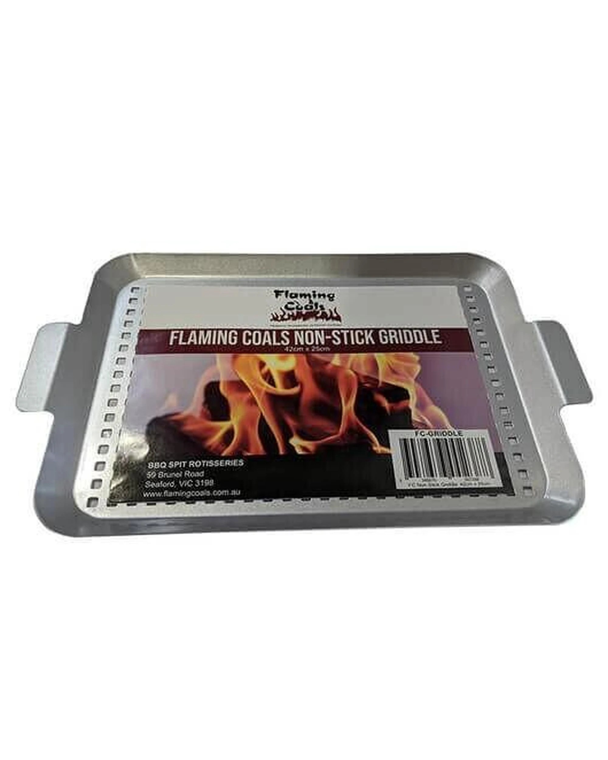 3 Flaming Coals Aluminium BBQ griddle 42cm x 25cm, 3 of 5