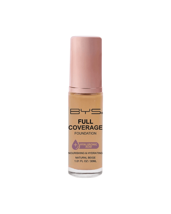 BYS Full Coverage Foundation - 30ml, Natural Beige