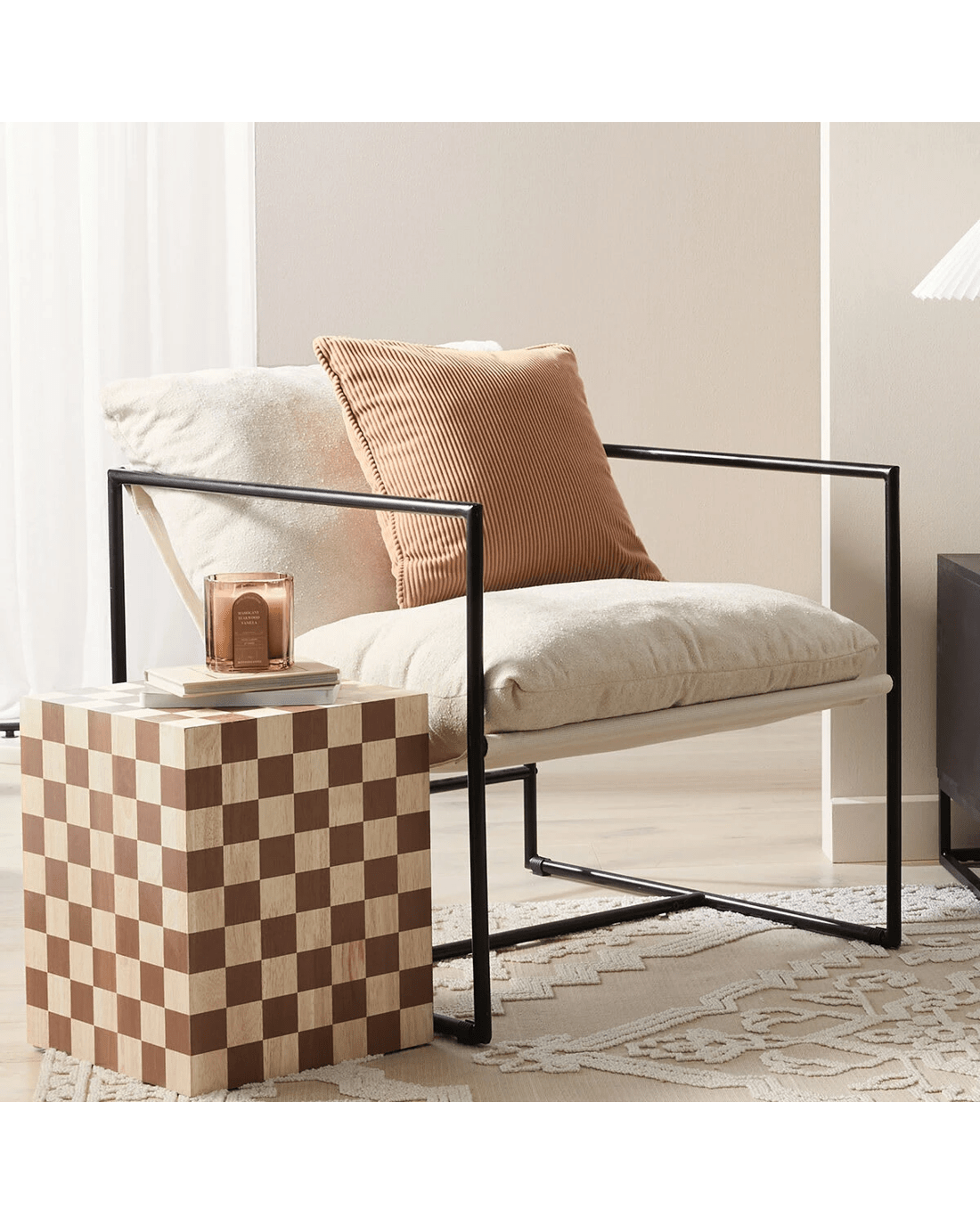 7 43cm Corduroy Cushion - Praline, 7 of 8