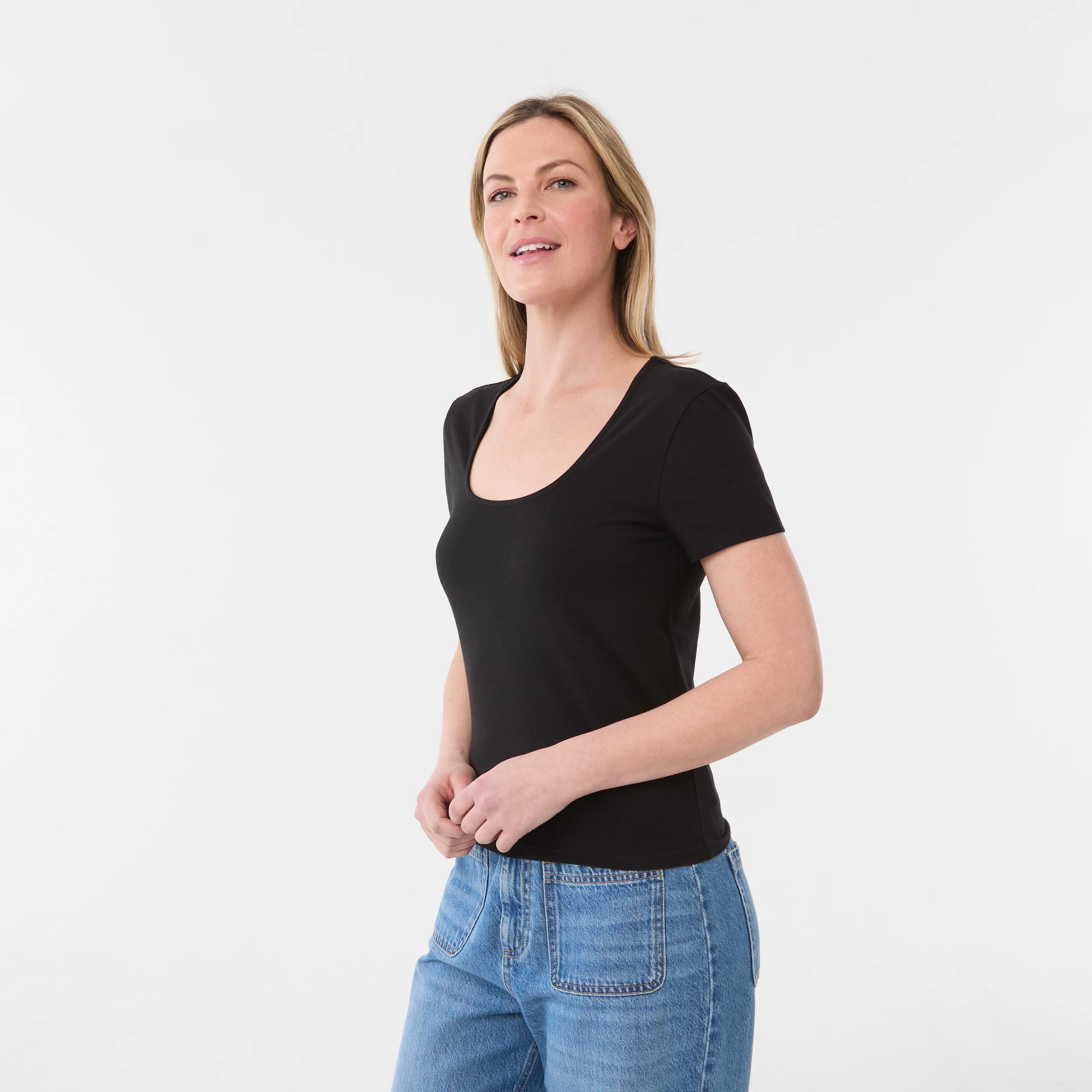 2 Short Sleeve Fitted T-shirt BLACK, 2 of 5