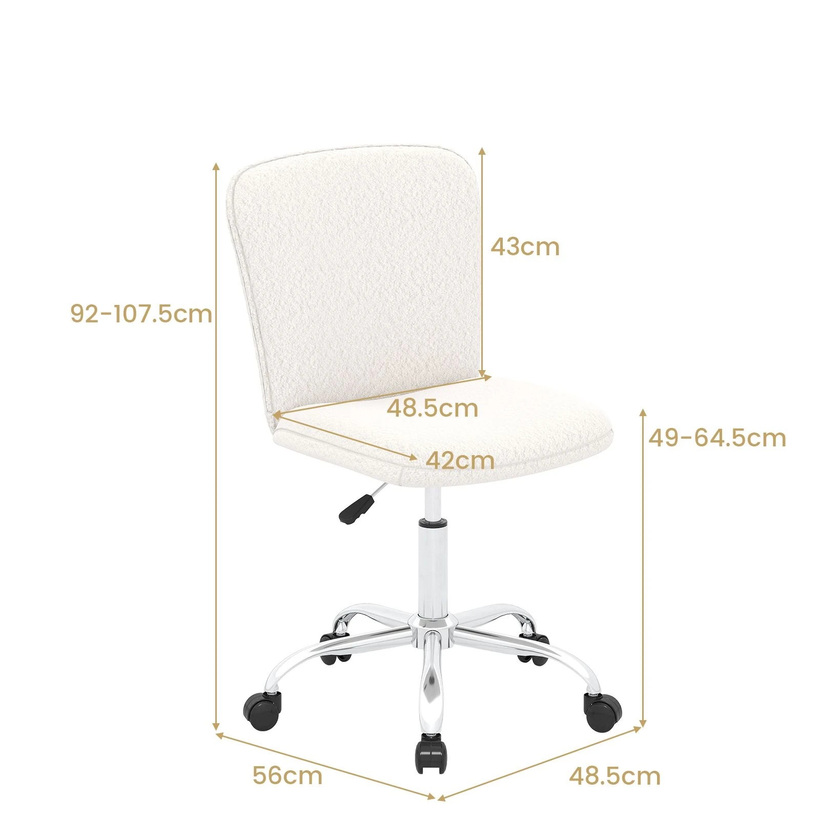 4 Costway 2PCS Height-adjustable Ergonomic Mesh Office Chair Breathable Swivel Computer Desk Chair, 4 of 4