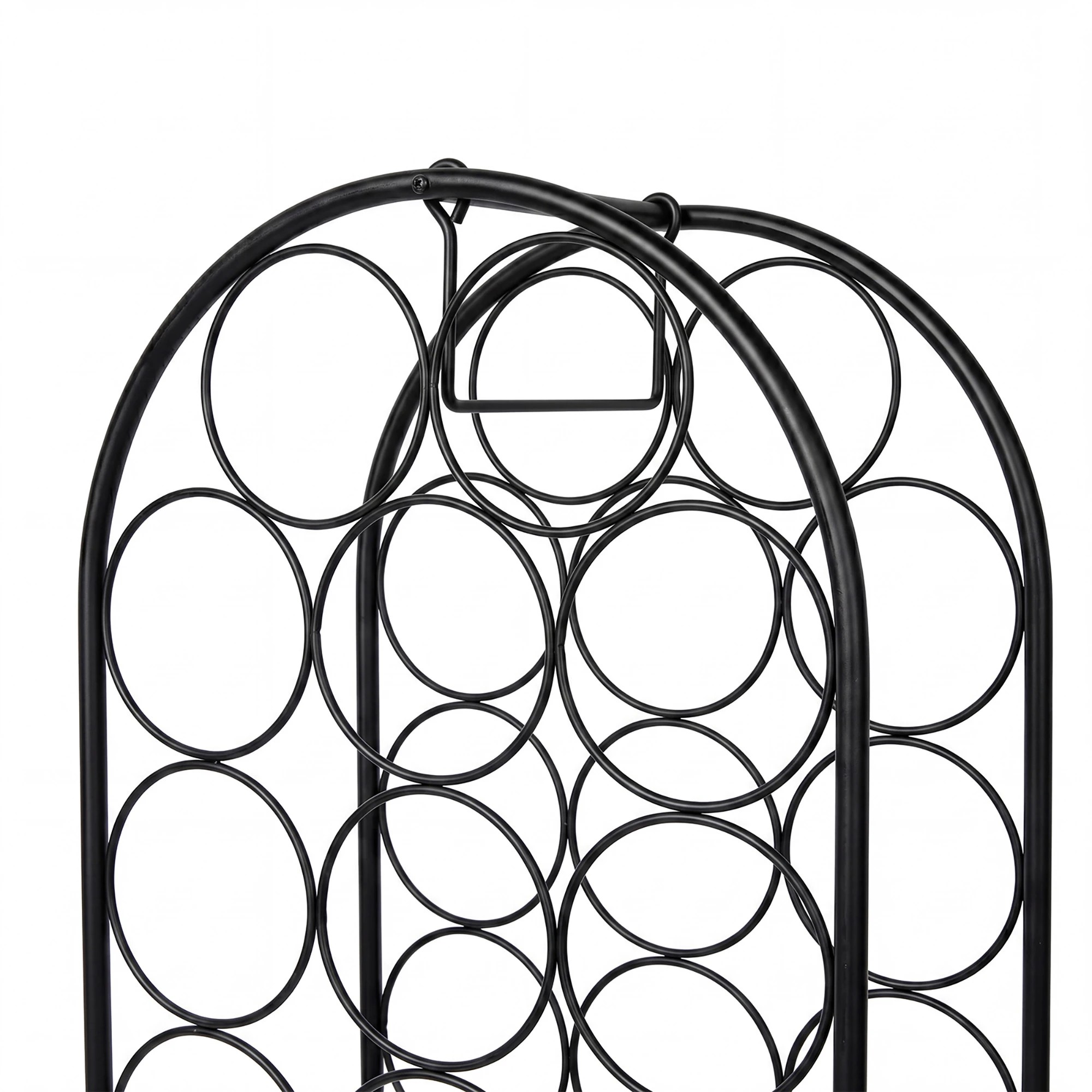 5 Levede 23 Bottle Wine Rack Kitchen Home Floor Storage Organiser Metal Black, 5 of 8