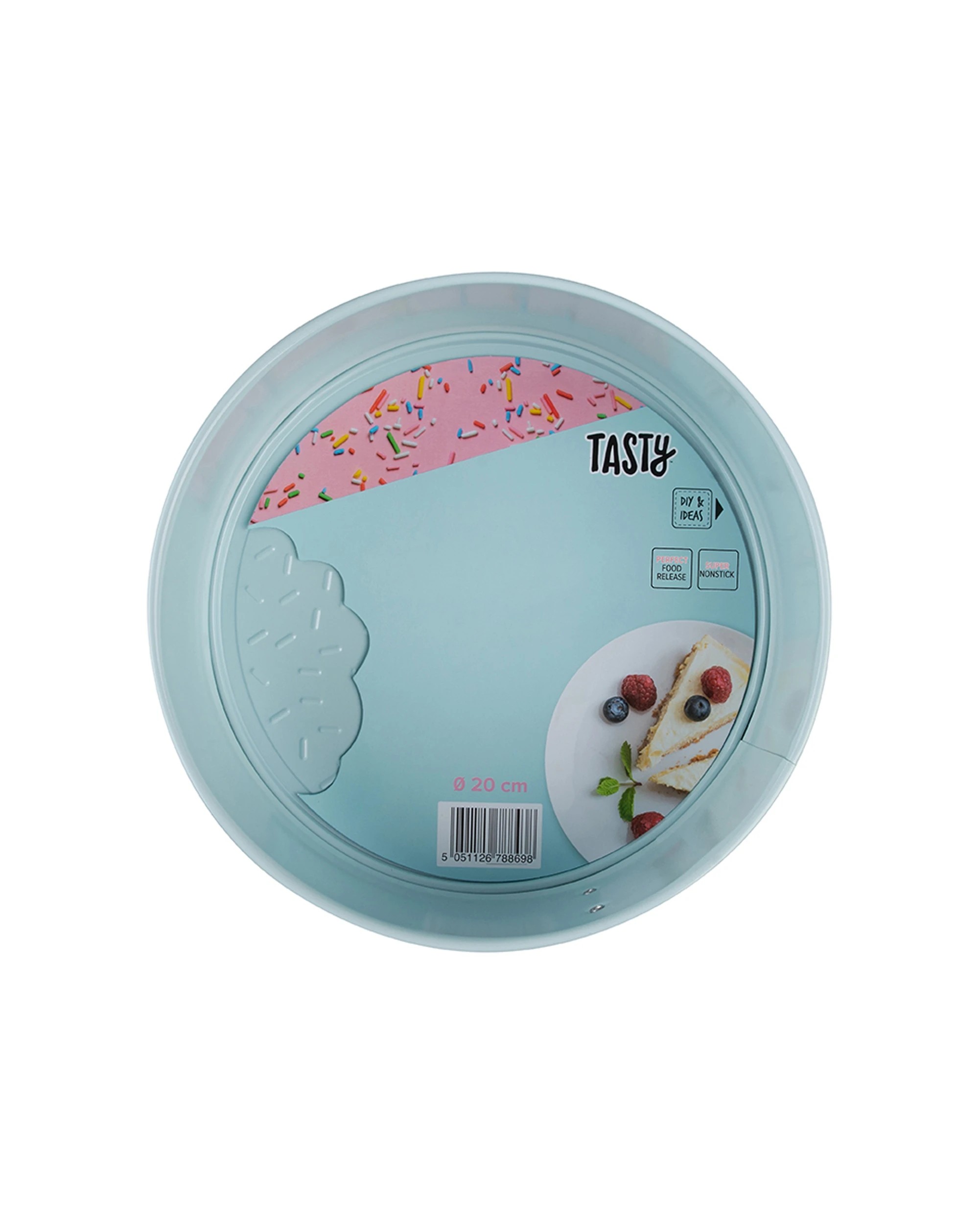 1 Tasty Springform Non-Stick Cake Pan Round 1.7L 20cm Light - Blue, 1 of 1