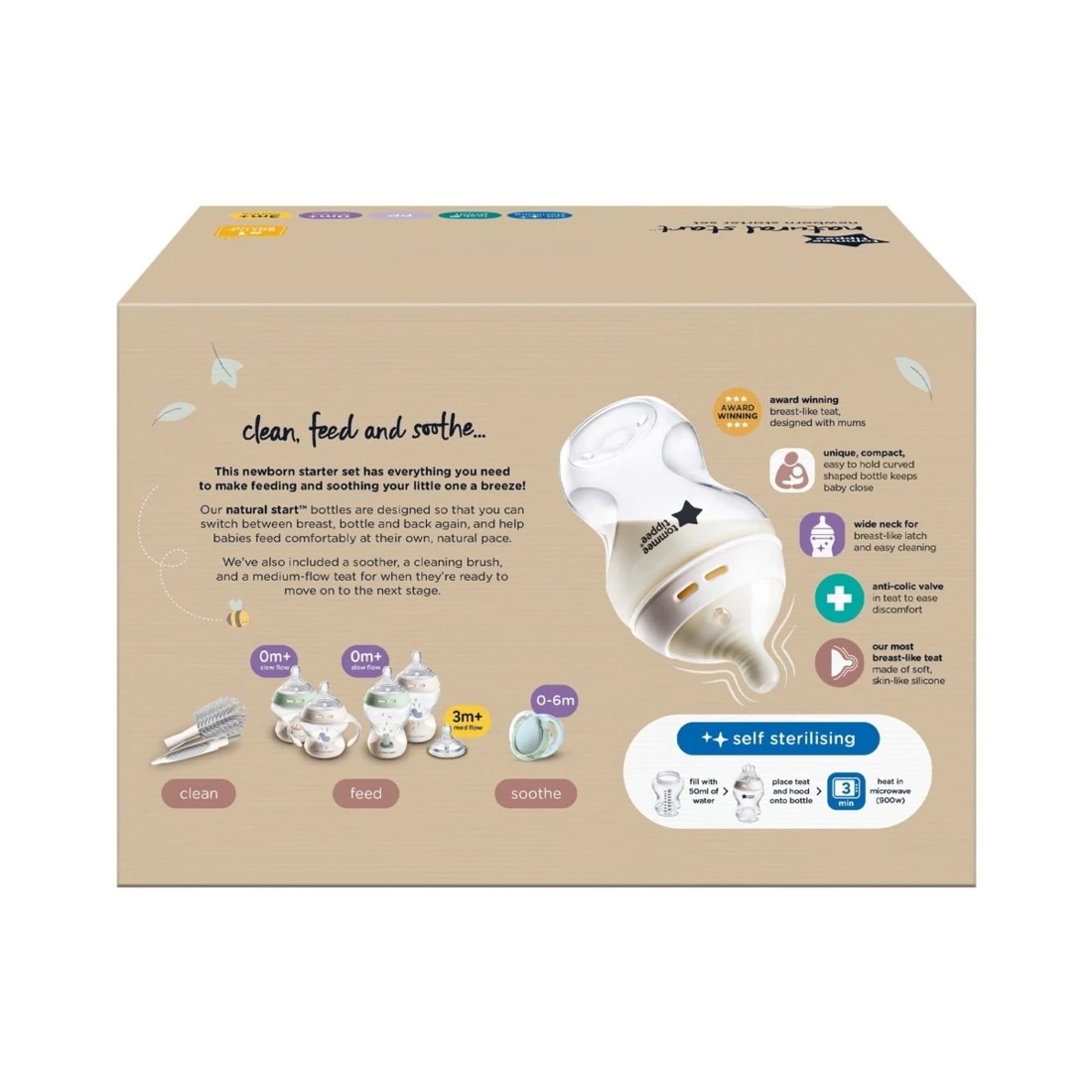 8 8 Piece Tommee Tippee Natural Start Newborn Starter Set, 8 of 8