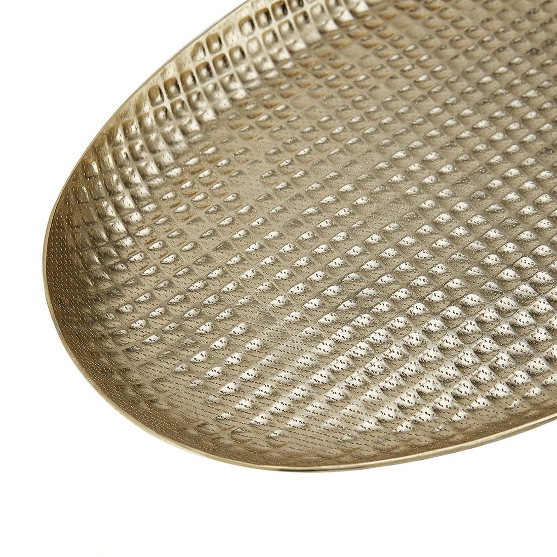 4 Gold Look Hammered Platter, 4 of 7