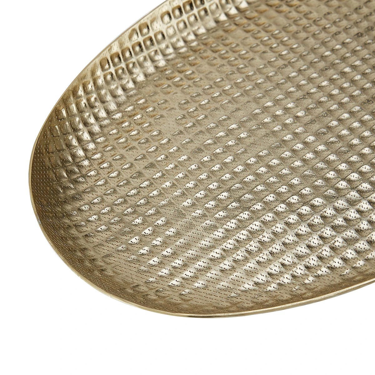 4 Gold Look Hammered Platter, 4 of 7