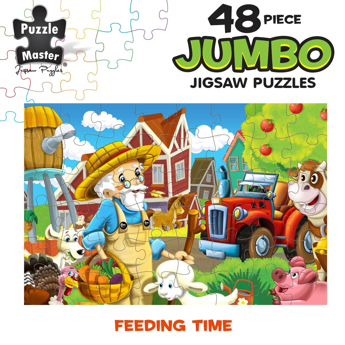 6 Puzzle Master 48 Piece Jumbo Puzzles Feeding Time, 6 of 7