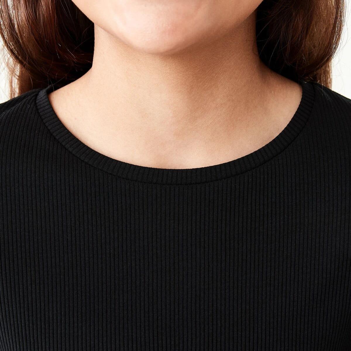 4 Short Sleeve Rib Top Black, 4 of 8