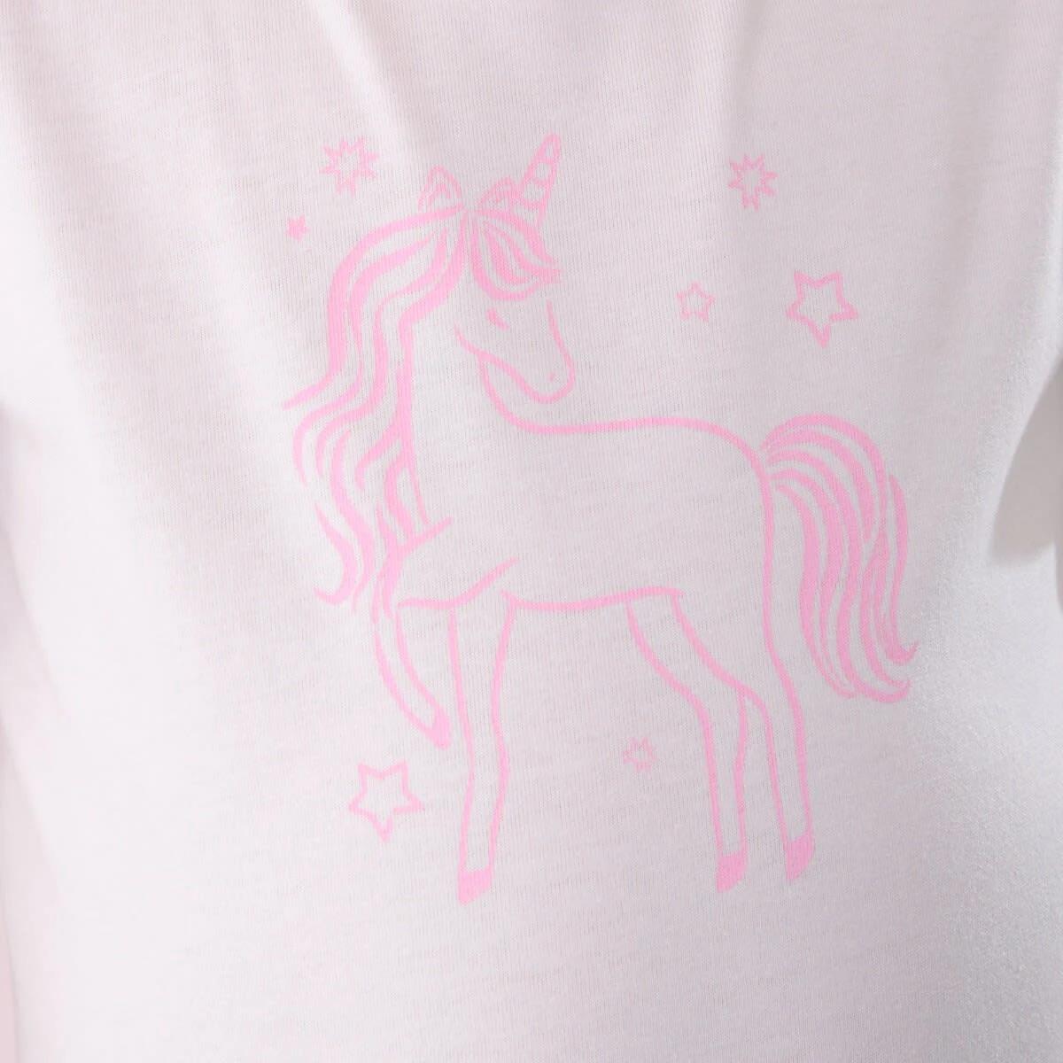4 Short Sleeve Knit Pyjama Set PINK UNICORN, 4 of 6