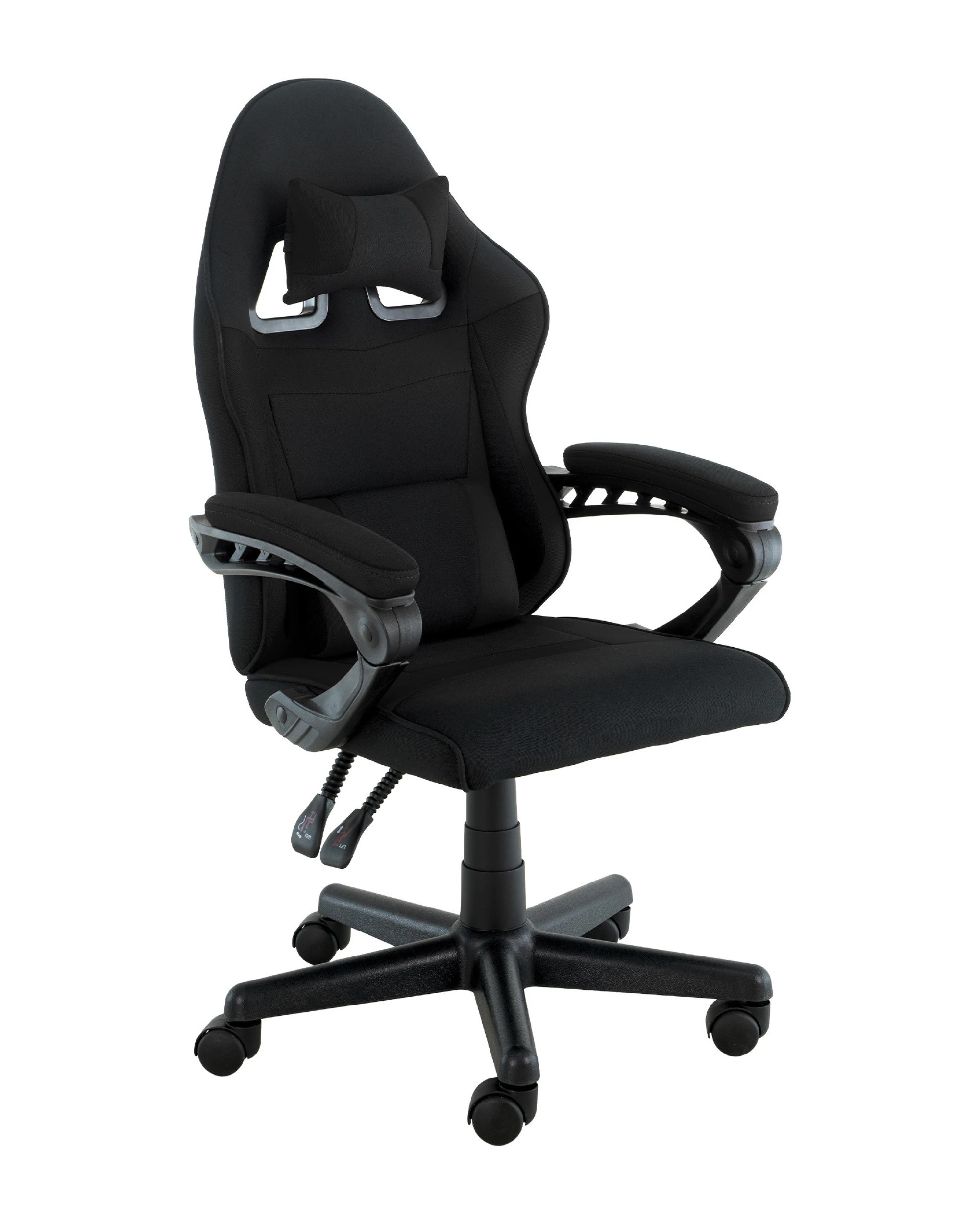 1 Sarantino Antre Kids Study Gaming Chair Computer Seat Adjustable Height Ergonomic Back Support, Padded Armrest Black, 1 of 5