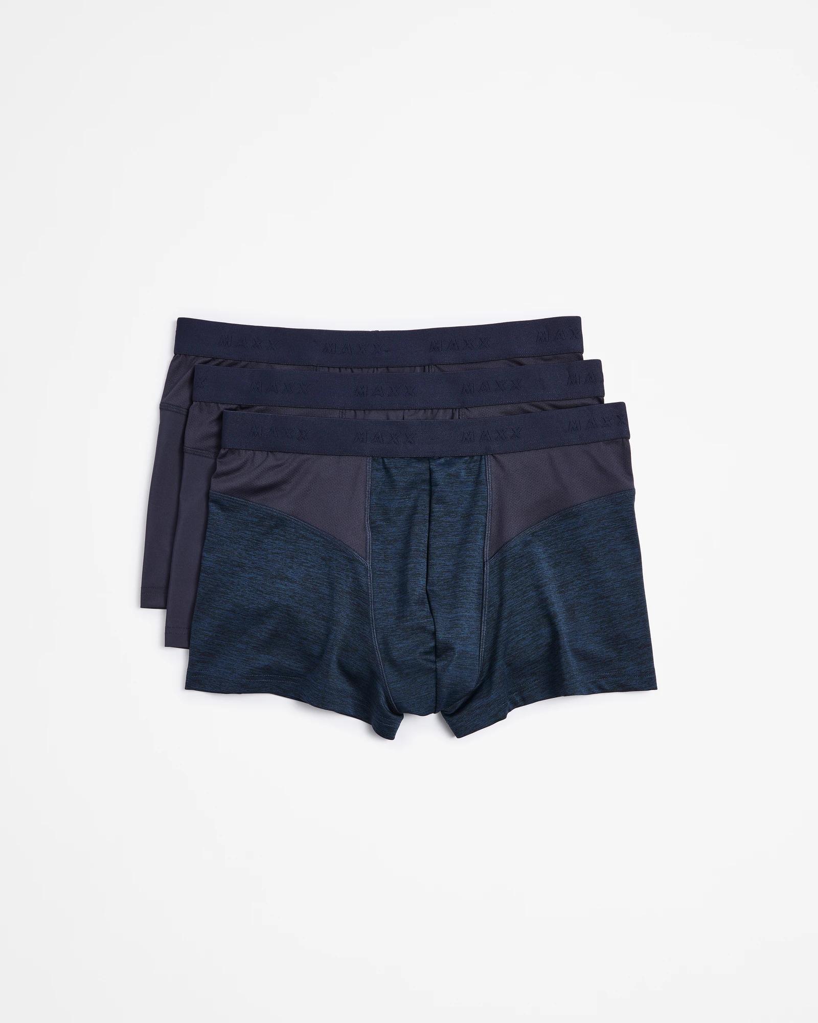 1 3 Pack Performance Trunks - Maxx NAVY BLUE, 1 of 3
