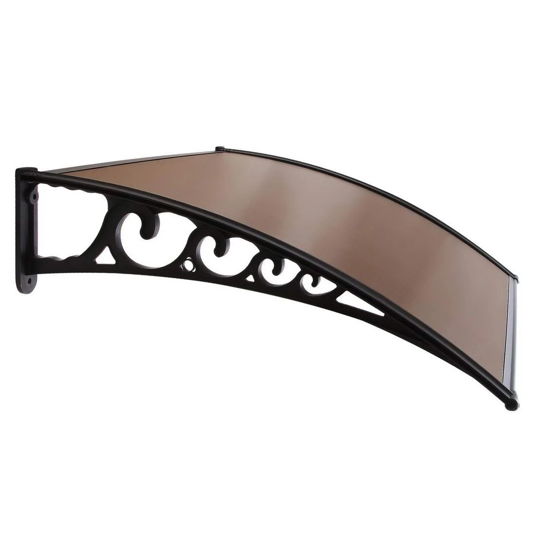 3 Instahut Window Door Awning 1mx2.4m Brown Hollow Sheet Plastic - Multi, 3 of 6