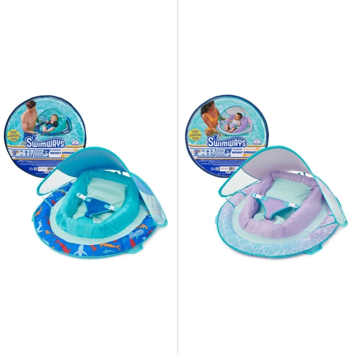 1 Swimways Premium Infant Spring Float Sun Canopy - Assorted, 1 of 8