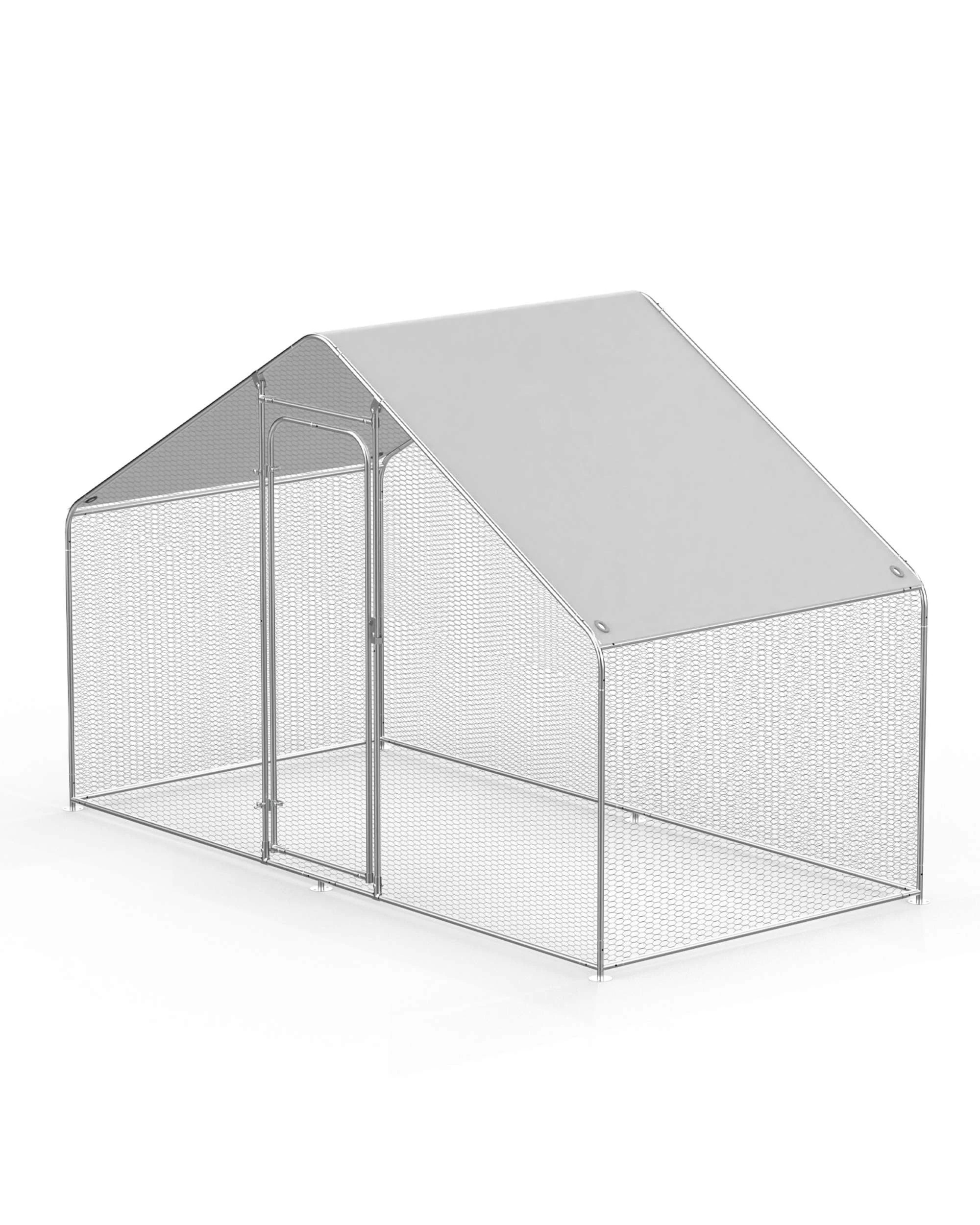 4 Advwin Walk-in Large Chicken Coop Poultry Cage, 4 of 8