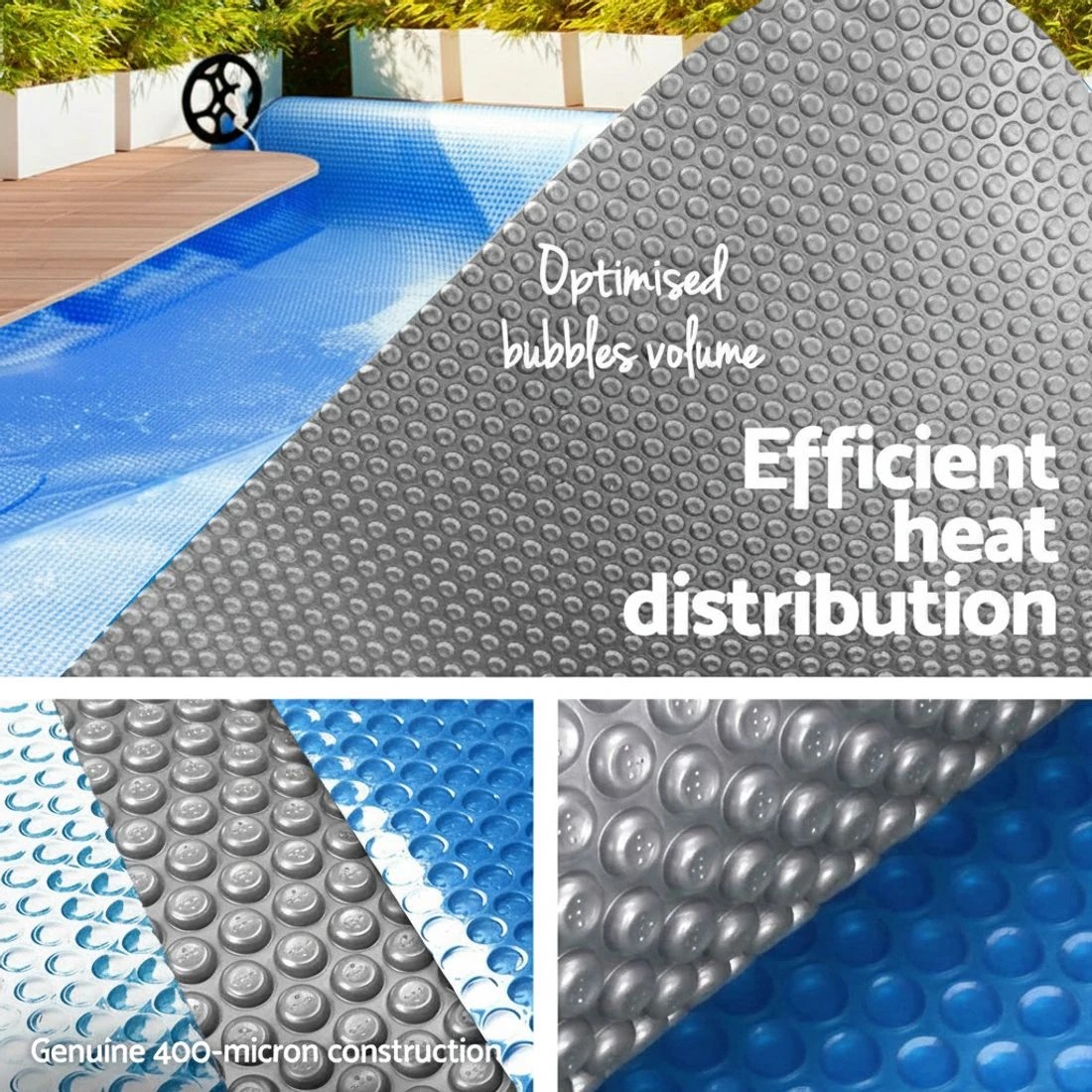 5 Aquabuddy Pool Cover 500 Micron 8.5x4.2m Swimming Pool Solar Blanket - Multi, 5 of 7