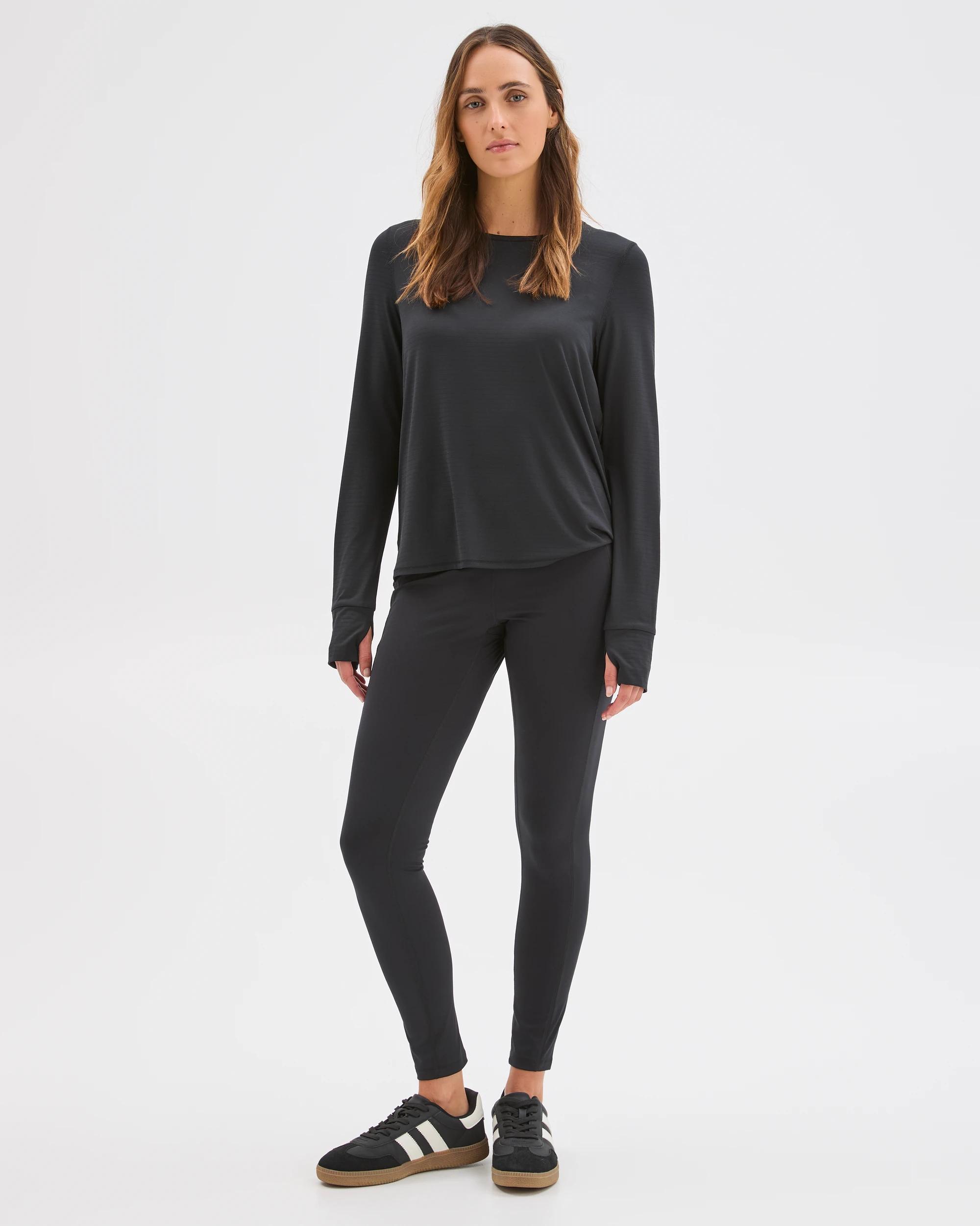 1 Target Active Fleece Lined Full Length Tights BLACK, 1 of 7