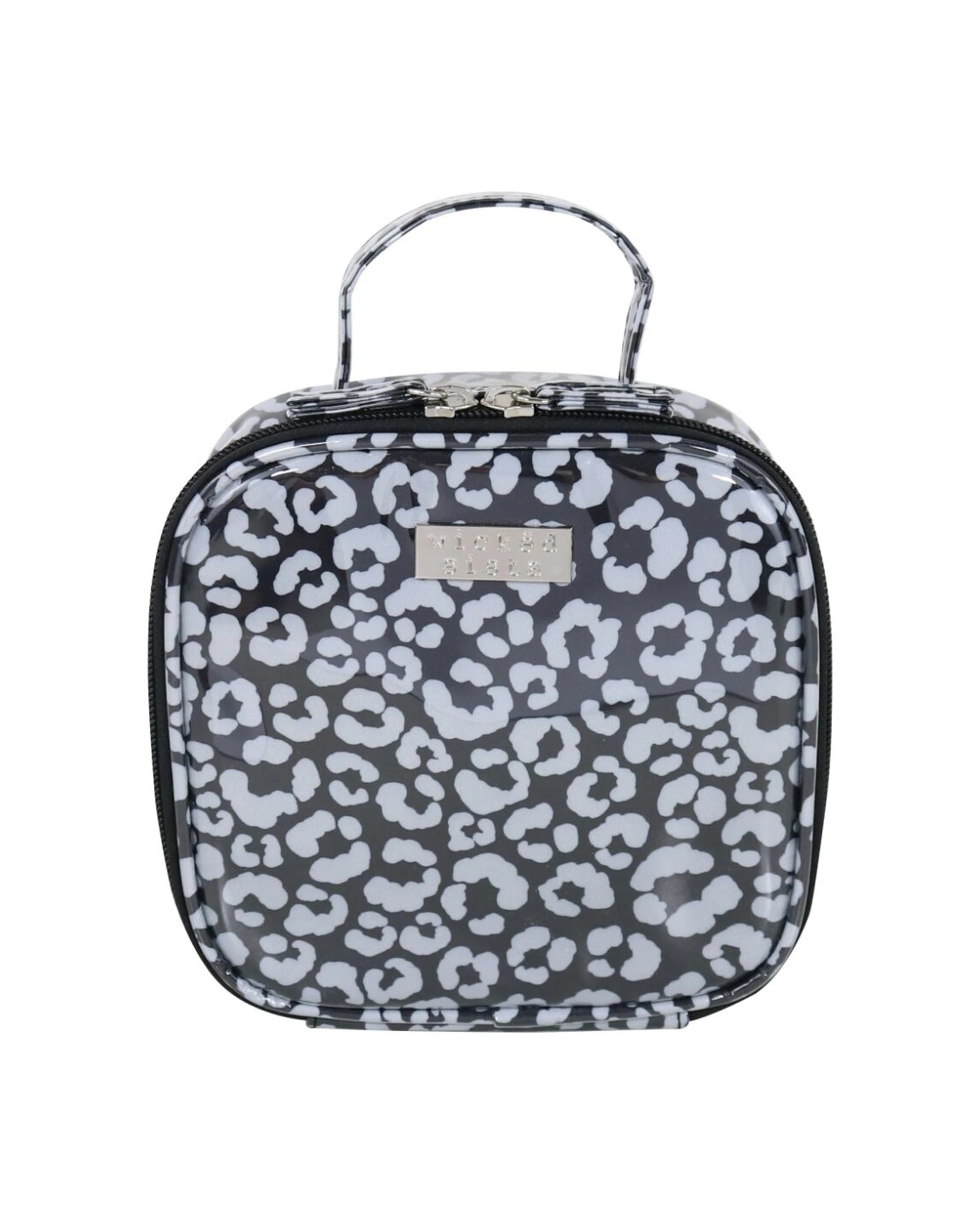 1 Wicked Sista Watercolour Leopard Square Carry Bag Cosmetic Small Waterproof - Pattern, 1 of 2