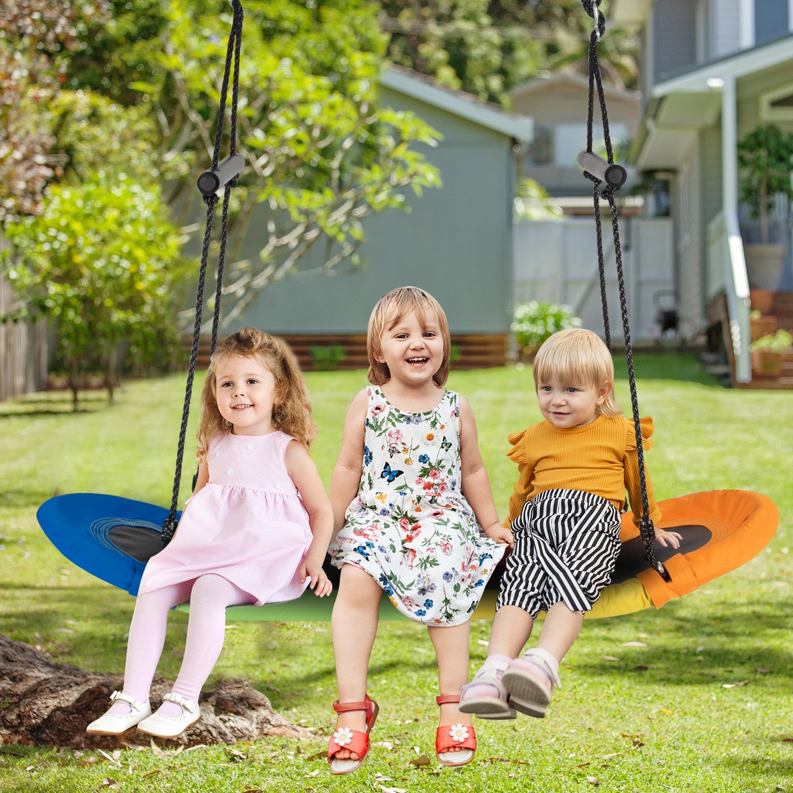 1 Costway Outdoor Tree Swing Flying Hammock Chair Garden Yard - Multi, 1 of 1