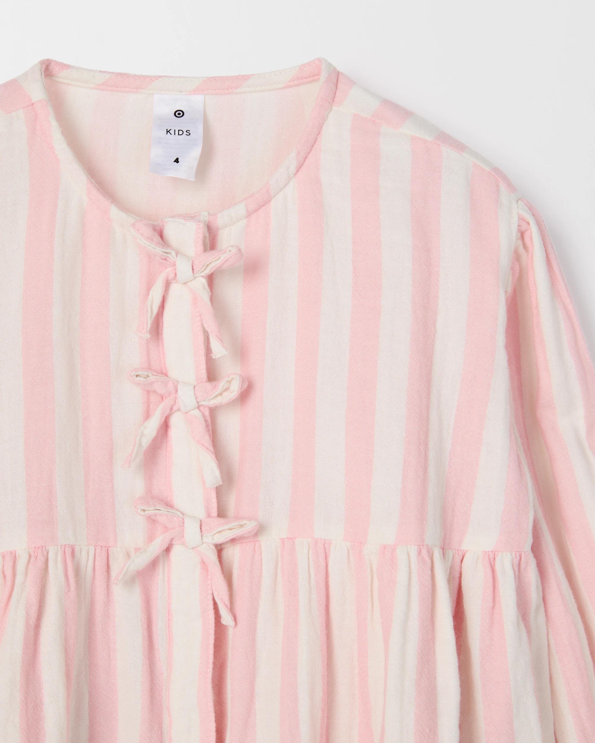 6 Target Kids Woven Top and Shorts 2 Piece Set PINK STRIPE, 6 of 7